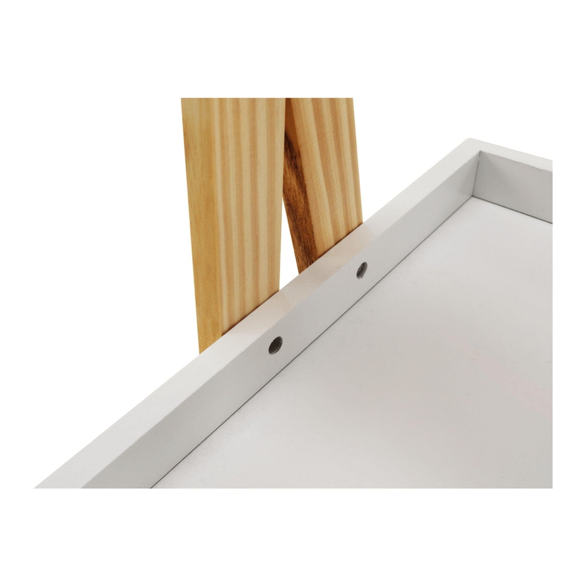 Etajera ARVEN, stejar natural/alb, lemn, 30x18x81 cm