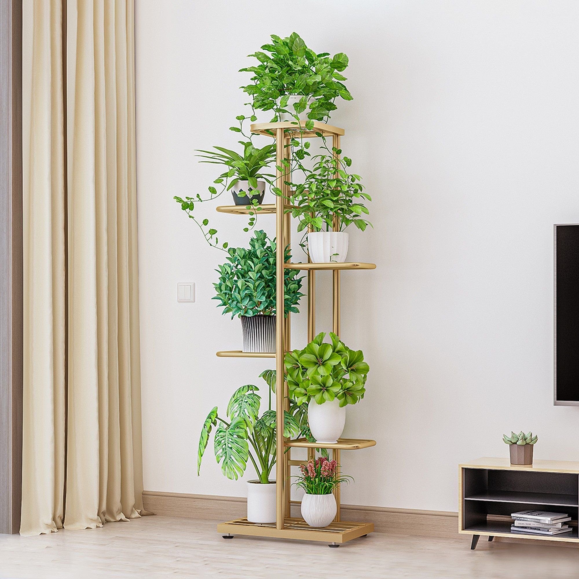 Etajera BAMIR TIP 3, auriu, metal, 44x22x108 cm