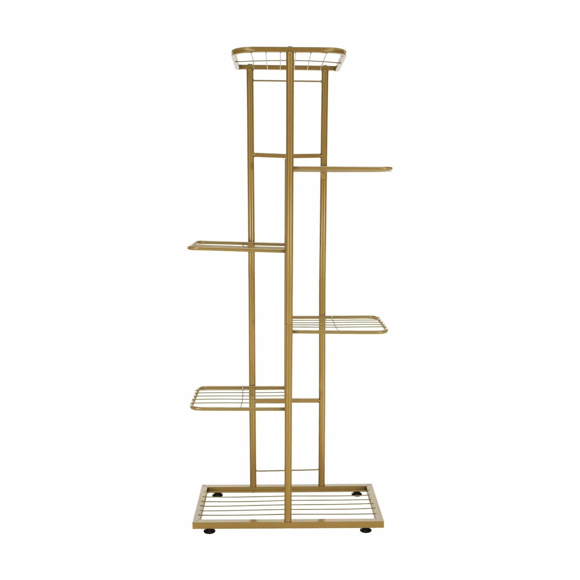Etajera BAMIR TIP 3, auriu, metal, 44x22x108 cm