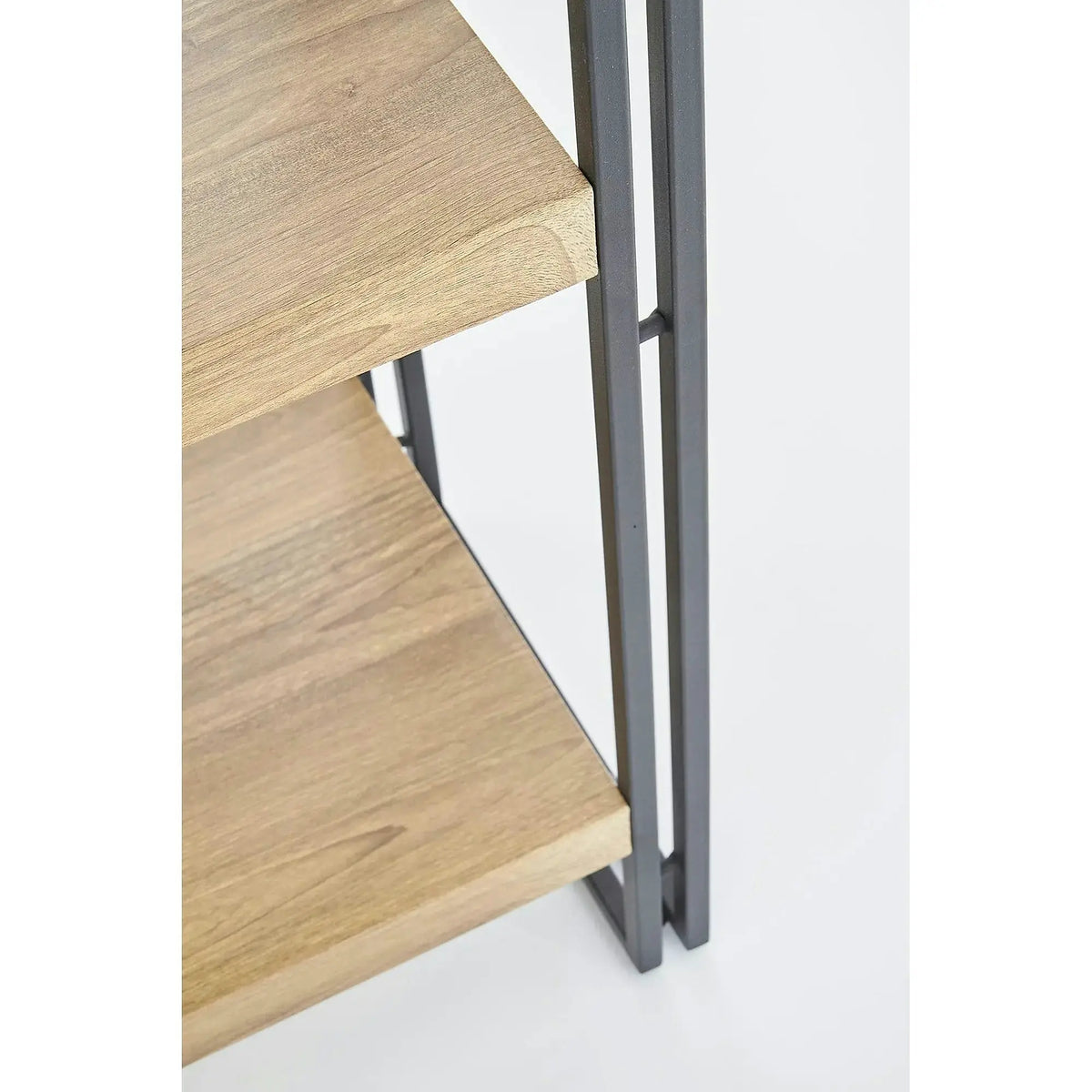 Etajera BOLIVAR REG2, stejar auriu/negru, 100x30x155 cm