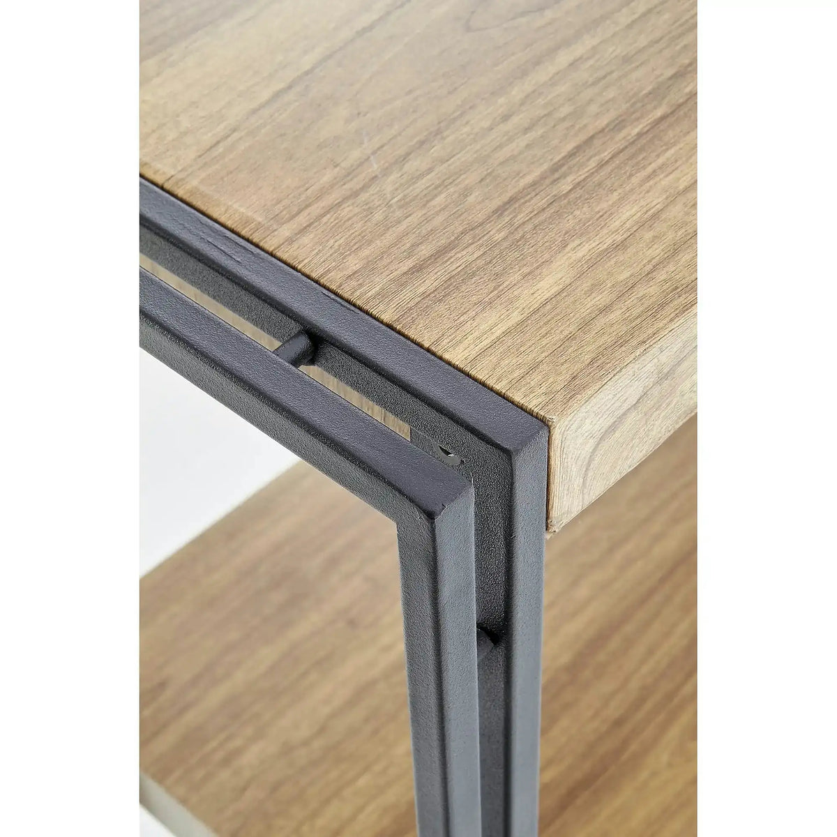 Etajera BOLIVAR REG2, stejar auriu/negru, 100x30x155 cm