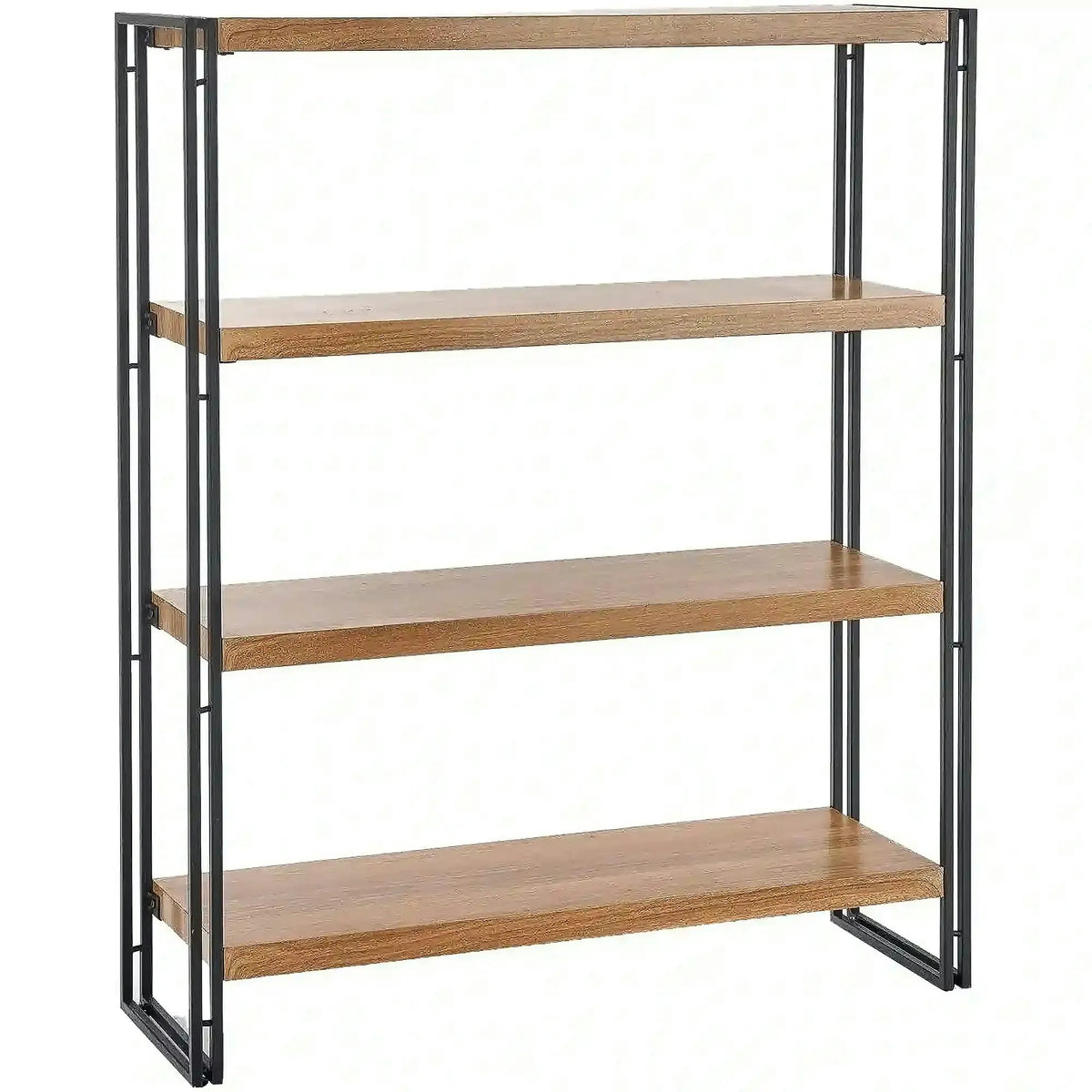 Etajera BOLIVAR, stejar auriu/negru, 100x30x120 cm