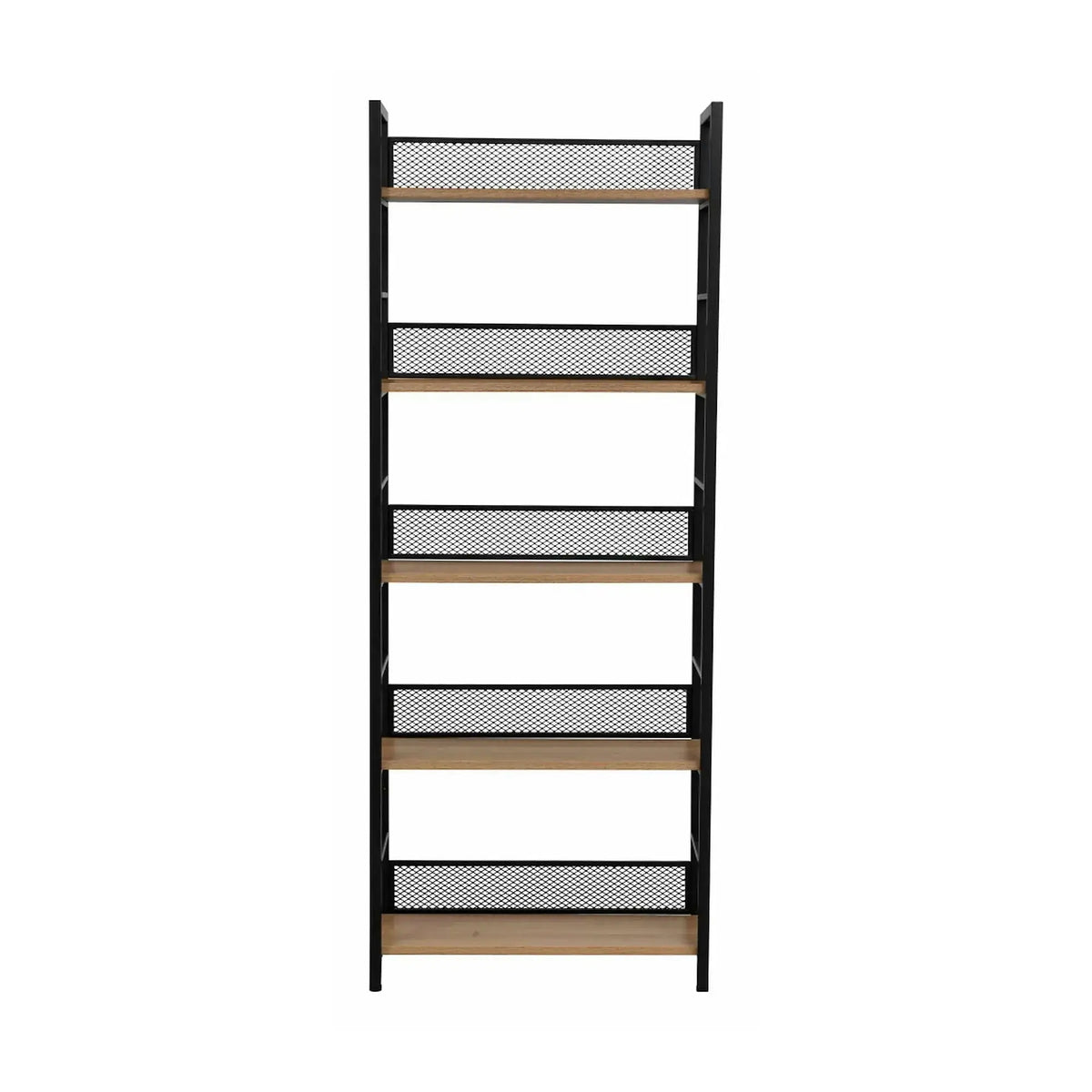 Etajera KELER TIP 2, negru/stejar, metal/DTD laminat, 60x28x154 cm