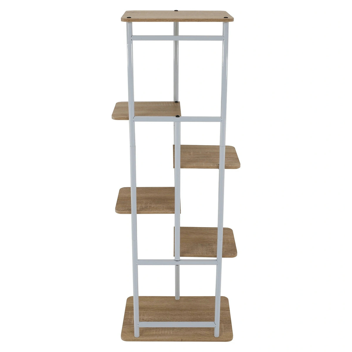 Etajera LEDOR TIP 2, stejar sonoma/alb, DTD/metal, 36x24x106 cm