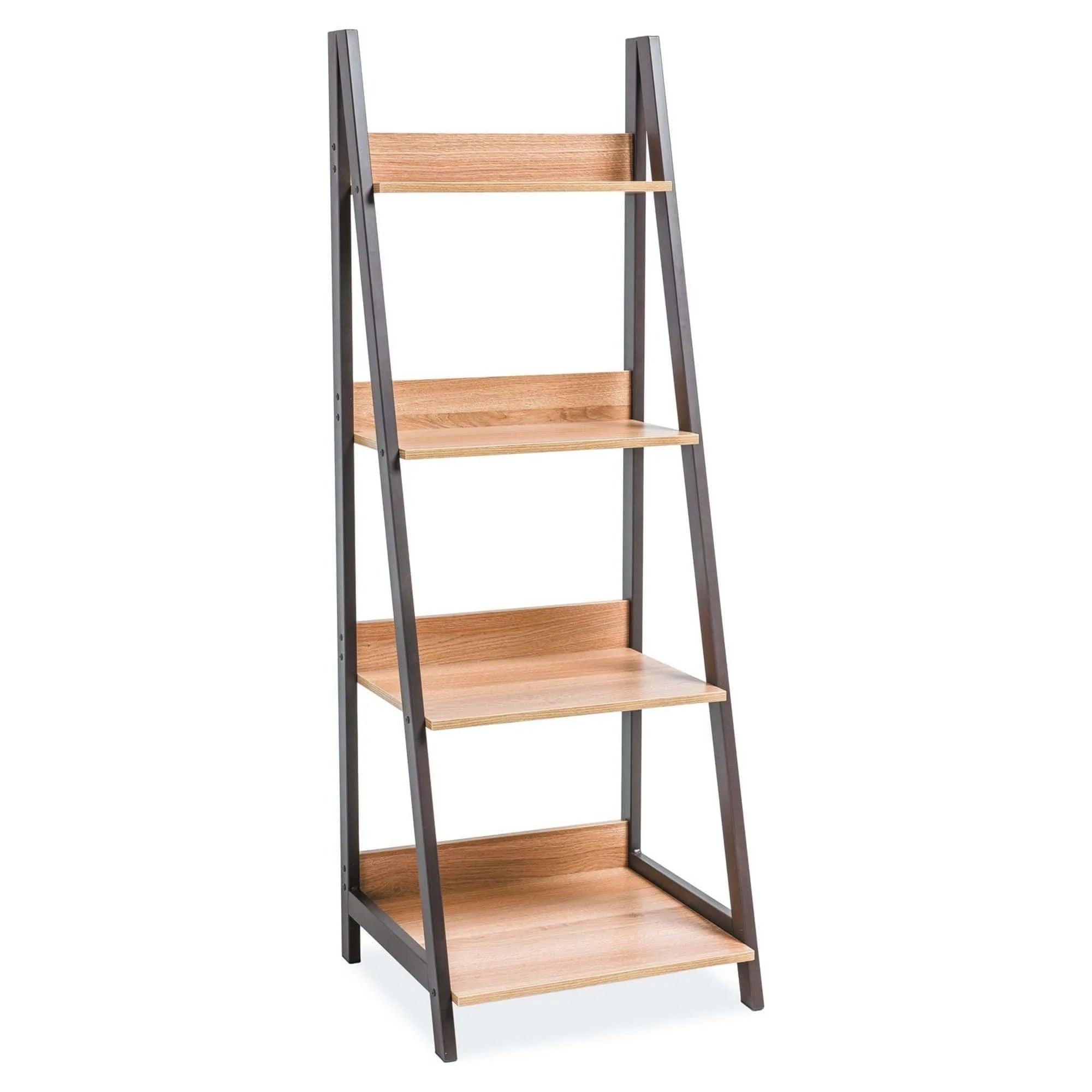 Etajera MATIS A, stejar/negru, 52x48x147 cm
