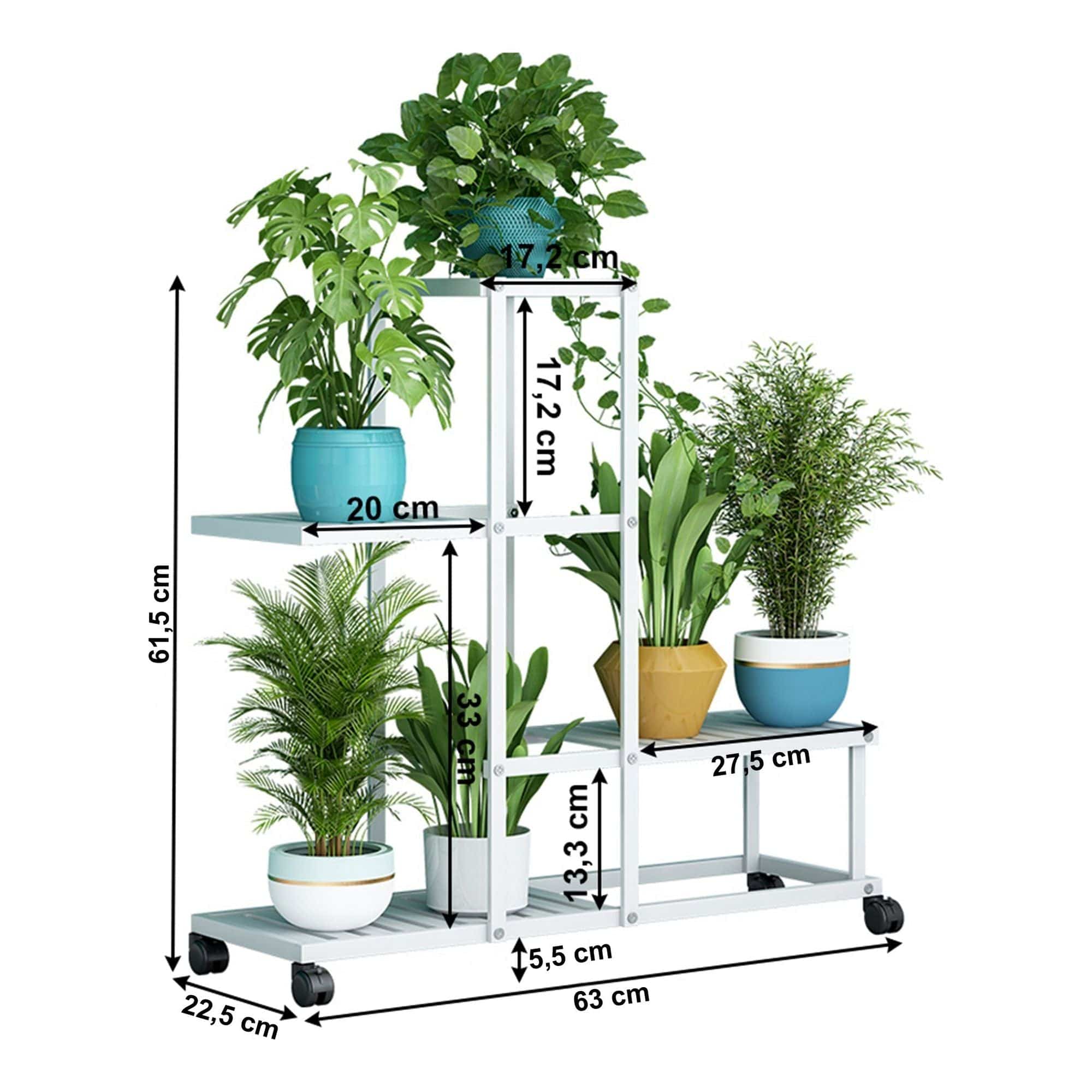 Etajera MAVERO, alb, metal, 63x23x62 cm