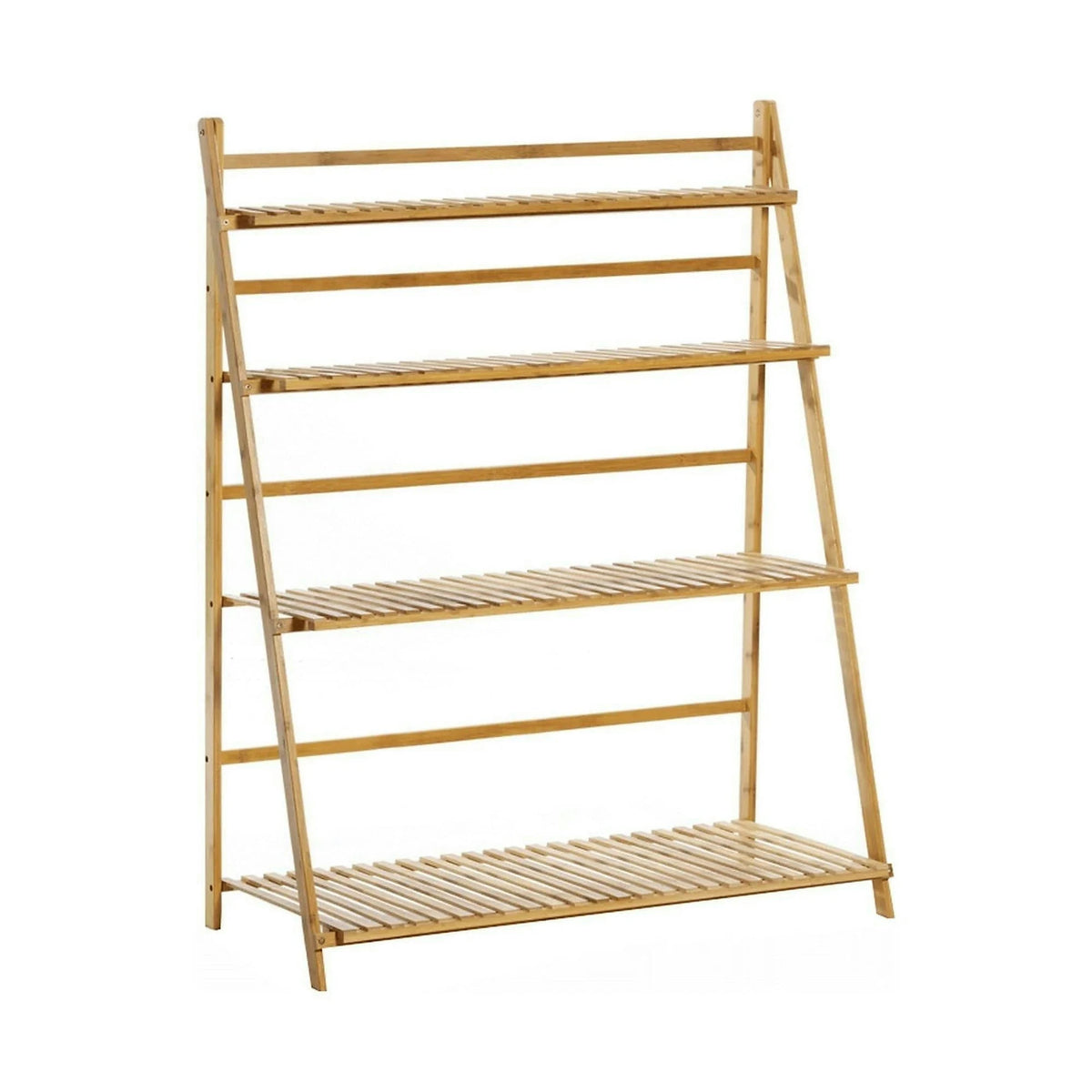 Etajera NEPEL TYP 2, stejar natural, bambus, 70x47x122 cm