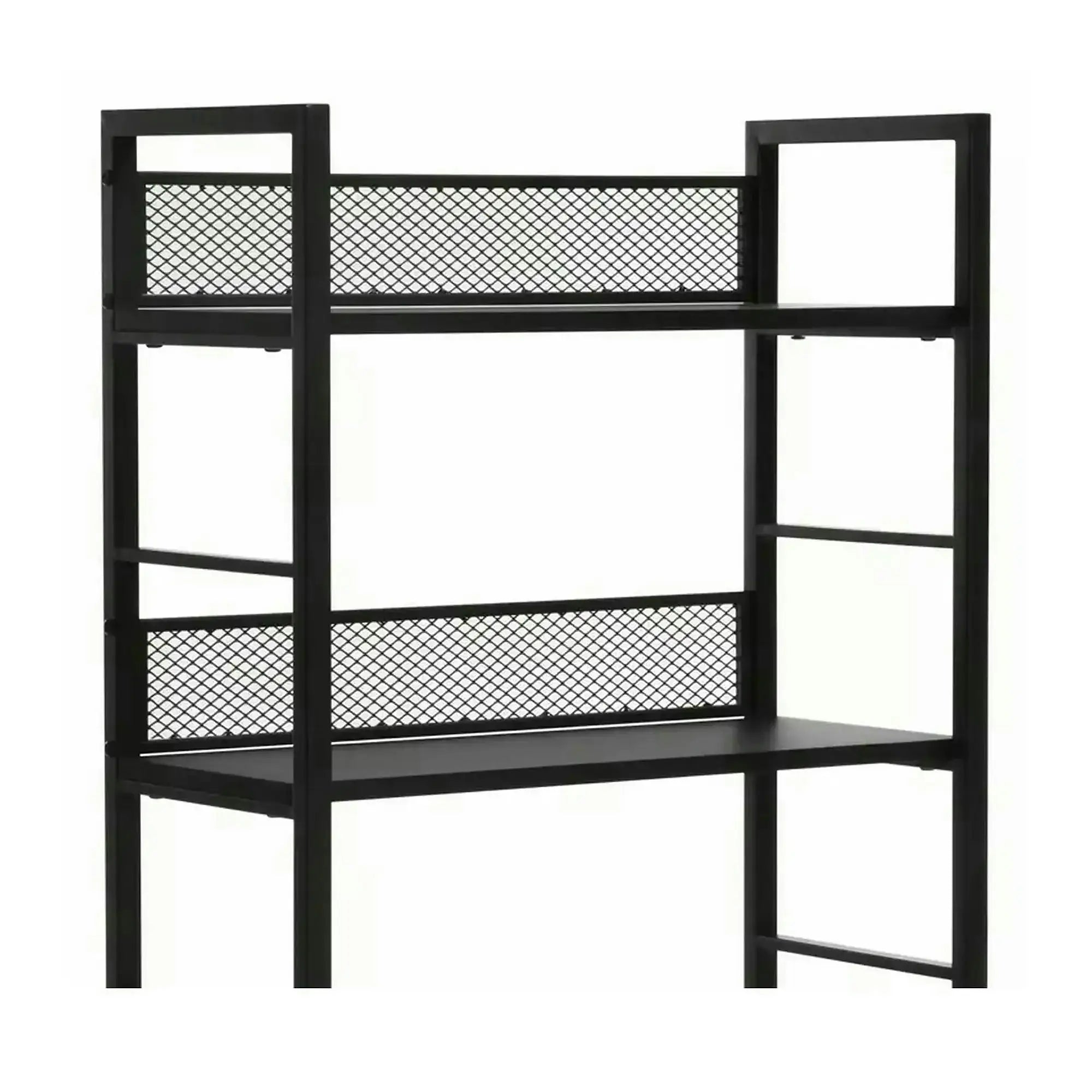 Etajera RAW R6, negru, PAL laminat/metal, 60x28x187 cm