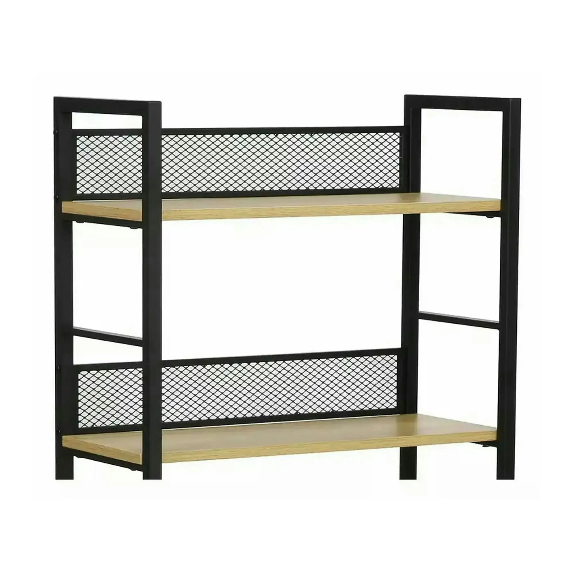 Etajera RAW R6, stejar/negru, PAL laminat/metal, 60x28x187 cm