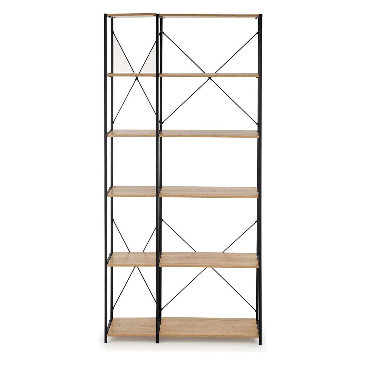 Etajera REG19, stejar sonoma/negru, 90x30x190 cm
