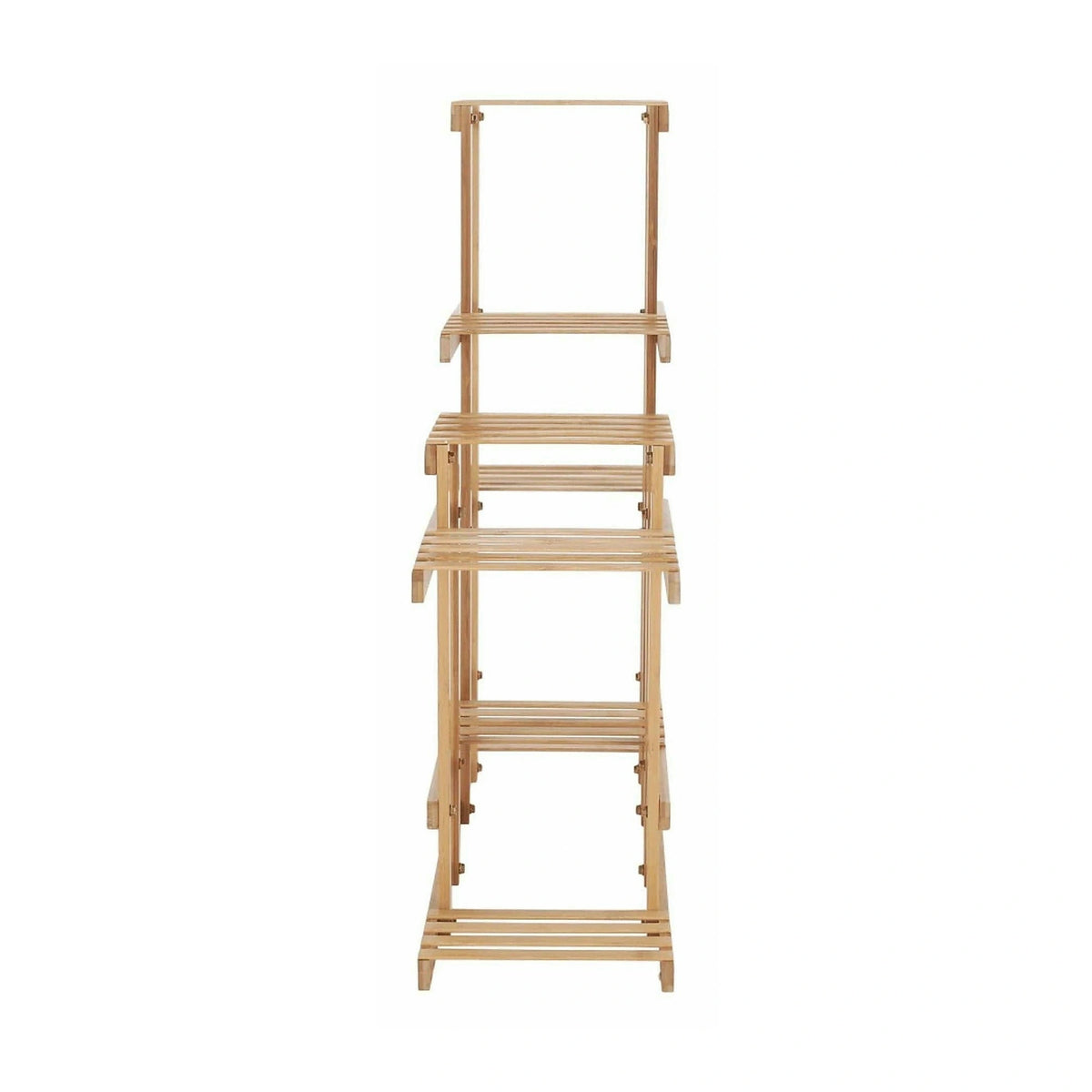 Etajera TABIA, stejar natural, bambus lacuit, 104x25x85 cm