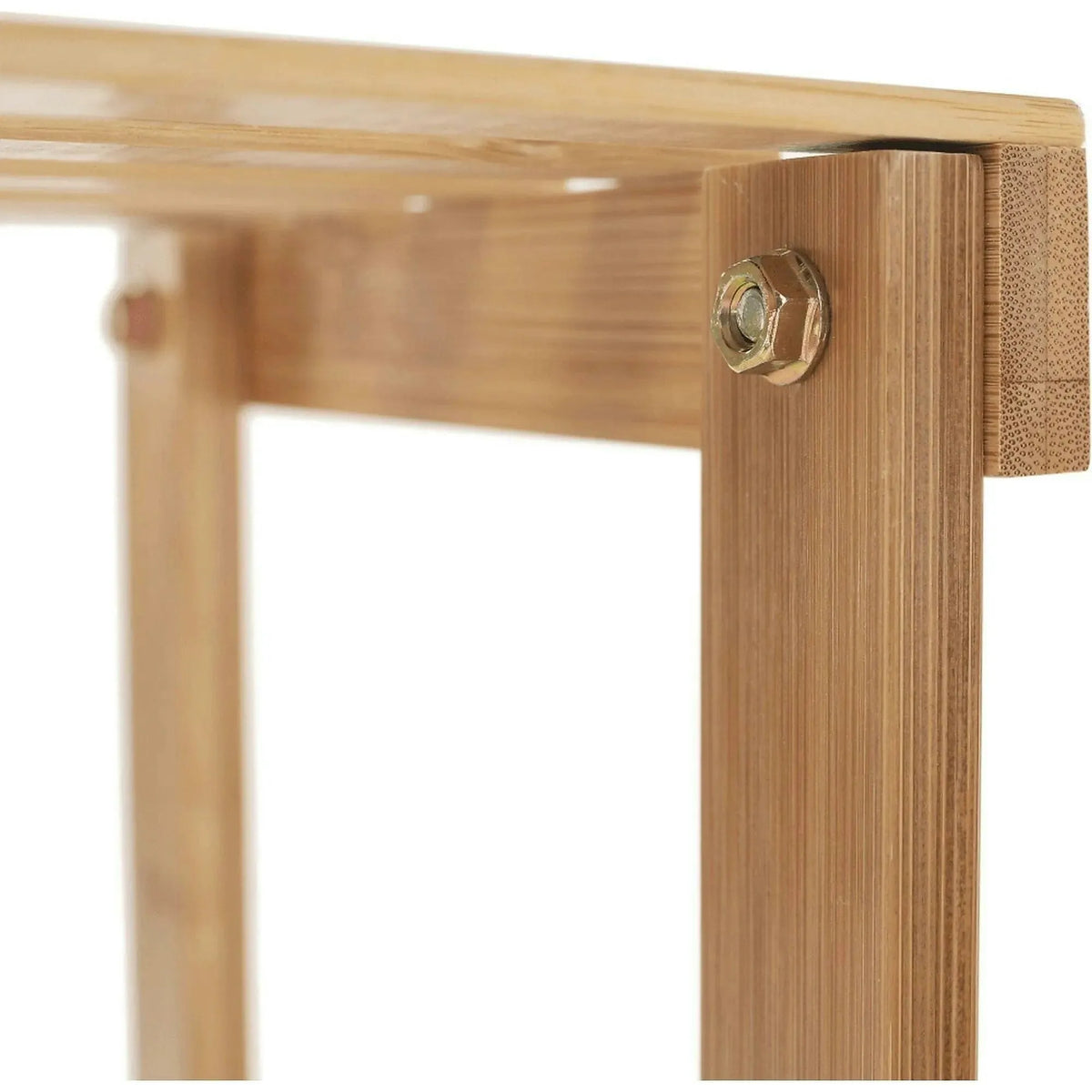 Etajera TABIA, stejar natural, bambus lacuit, 104x25x85 cm