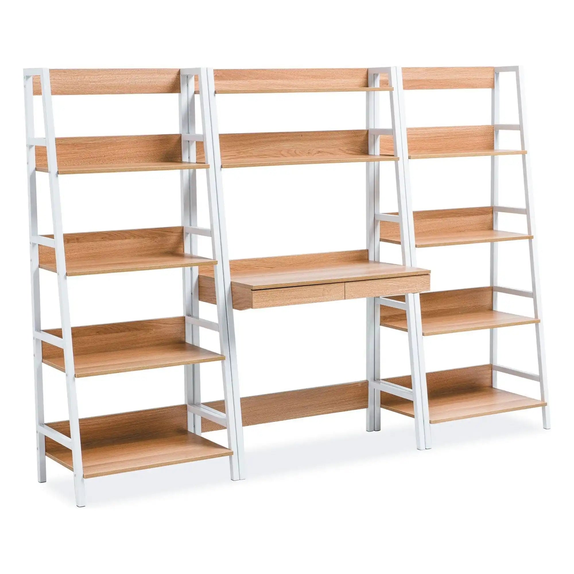 Etajere OLSEN A, stejar/alb, 65x40x154 cm