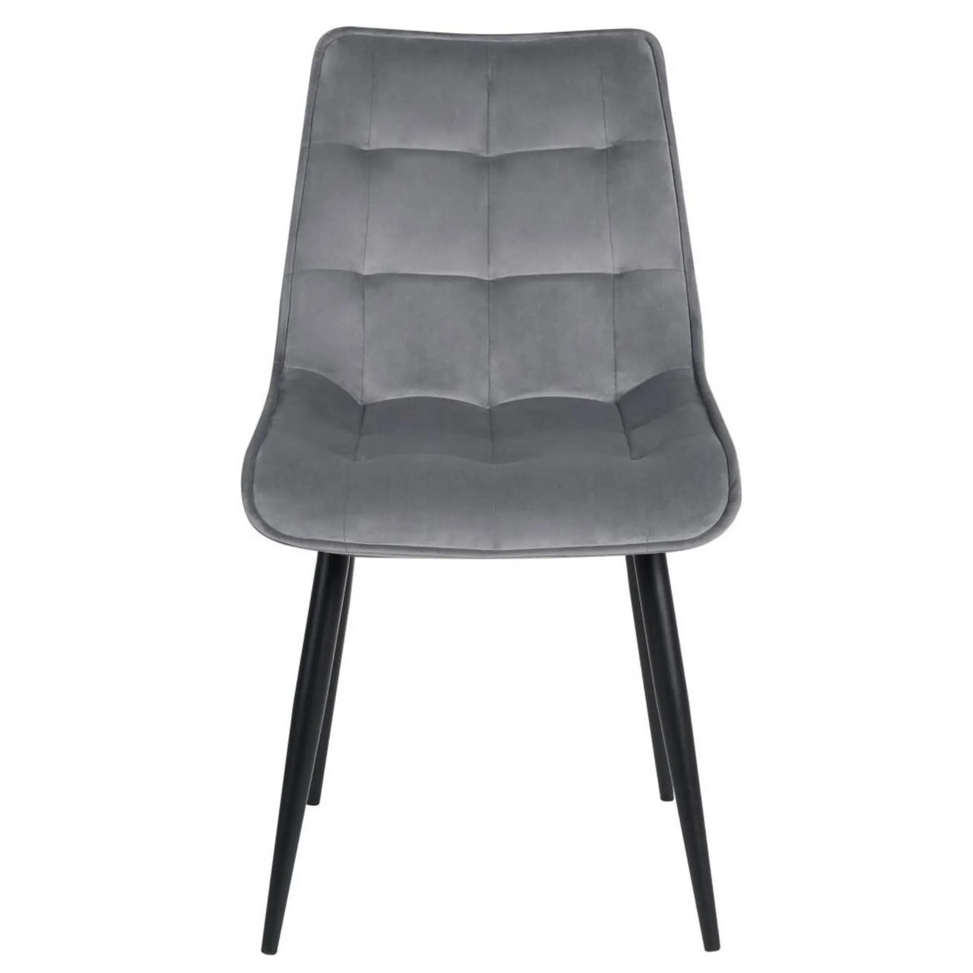 Scaun RON, gri deschis/negru, stofa catifelata/metal, 48x62x87 cm