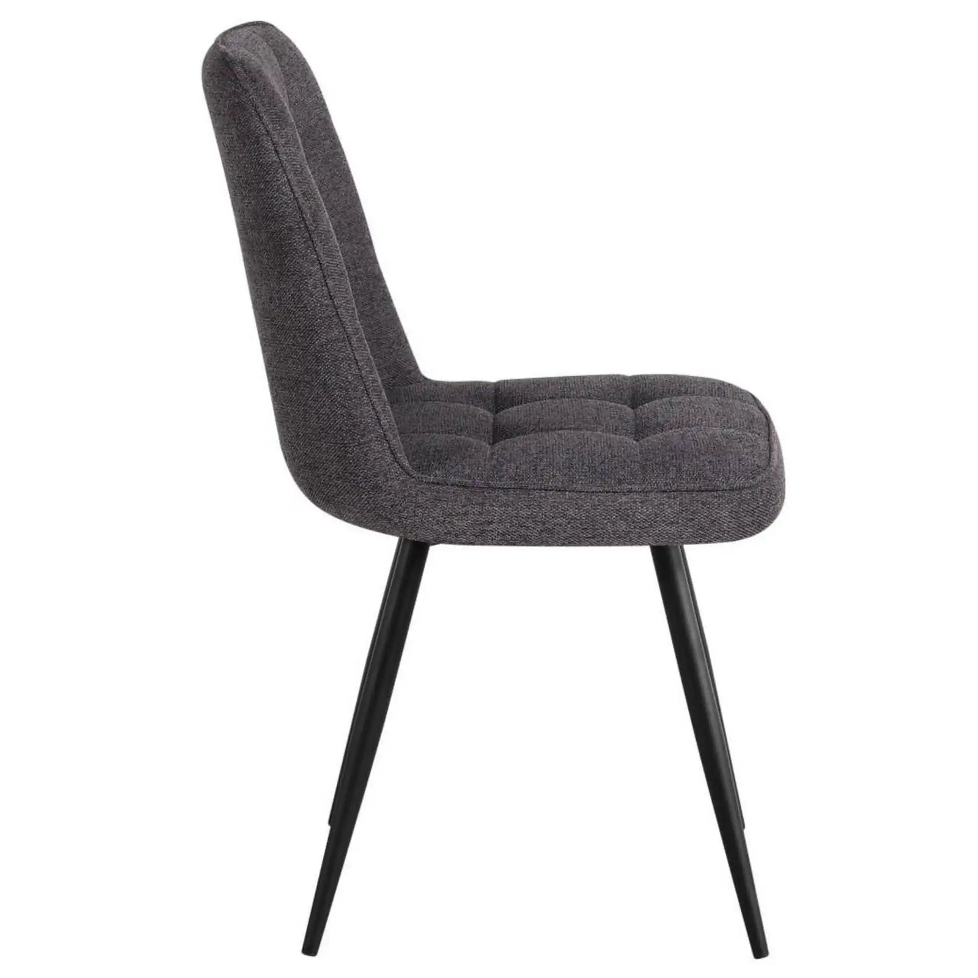 Scaun SUN, gri inchis/negru, stofa clasica/metal, 46x56x86 cm