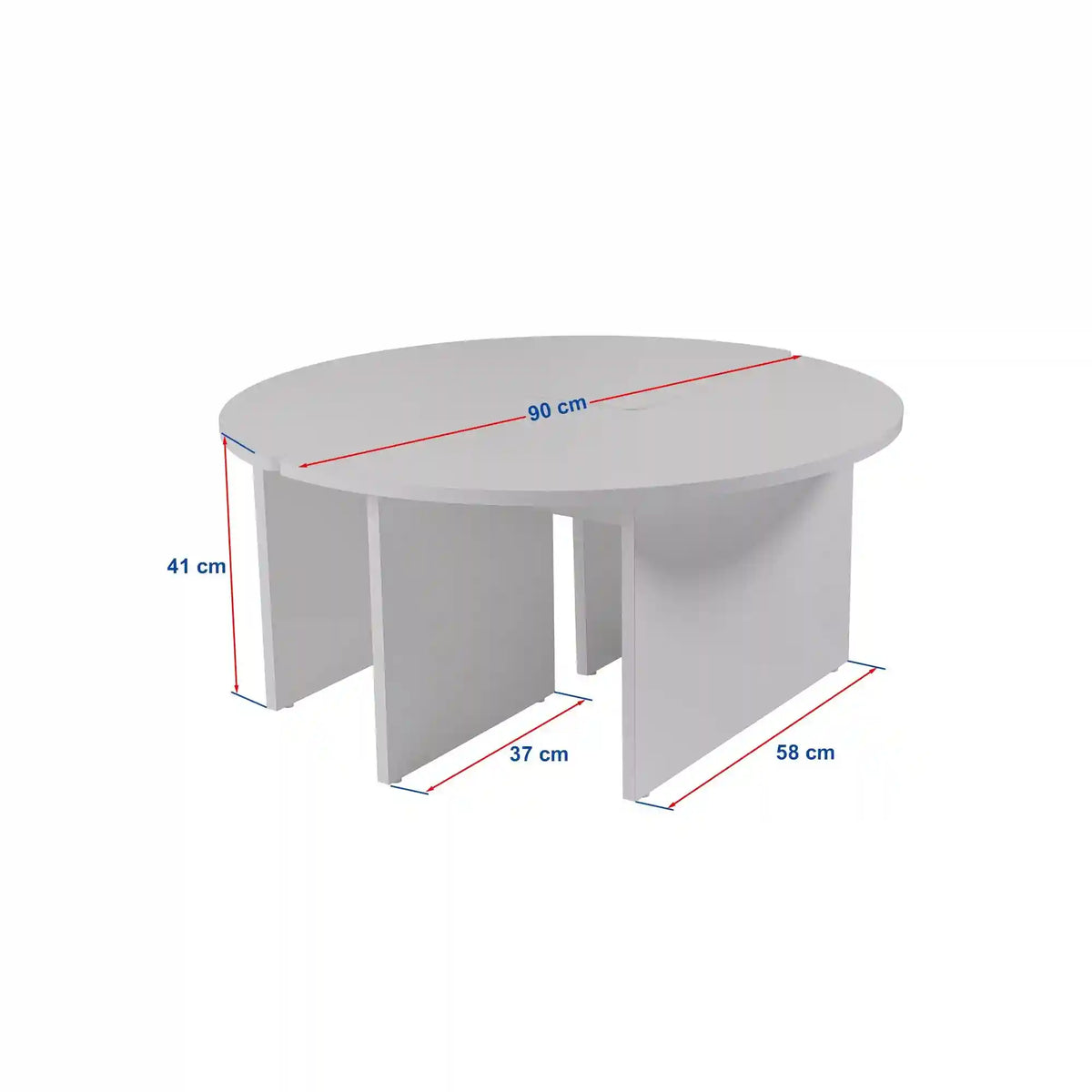 Masuta cafea MOIRA, travertin, PAL, 90x90x41 cm