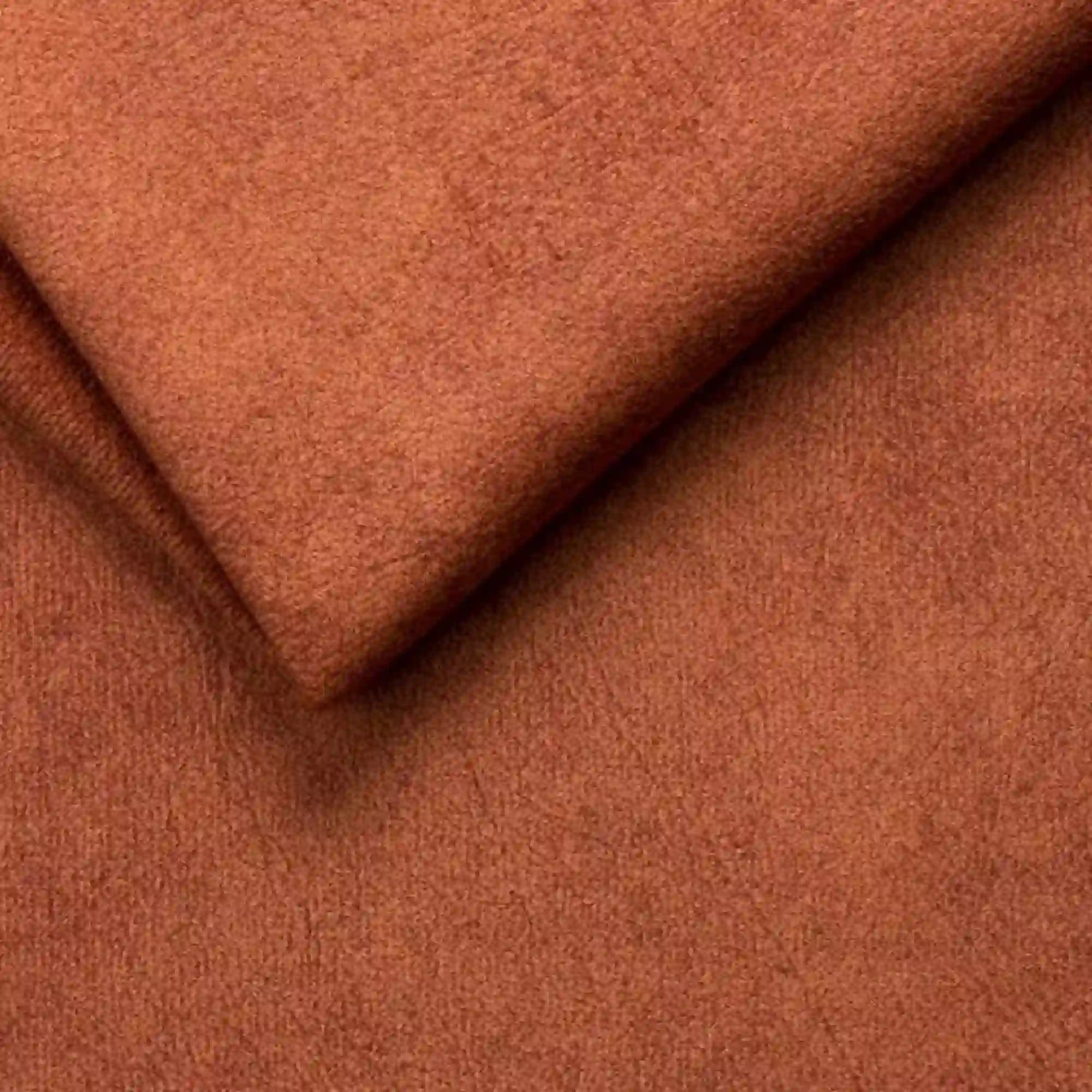 Canapea extensibila GANDI 140, stofa catifelata caramiziu - Salvador 07, cu tetiere reglabile, 207x102x95 cm