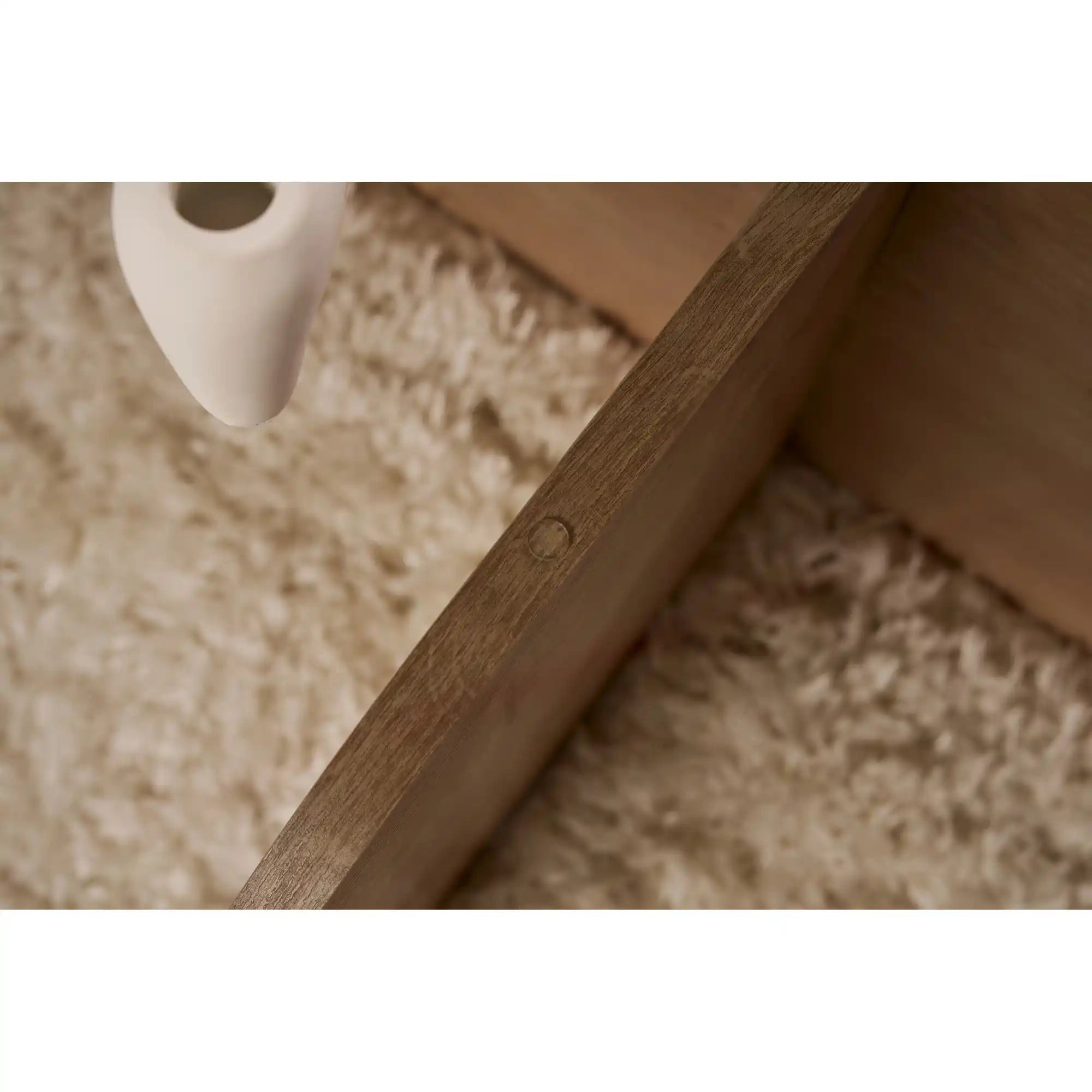 Masuta cafea AERIS, stejar/fumuriu, PAL/sticla, 75x75x35 cm