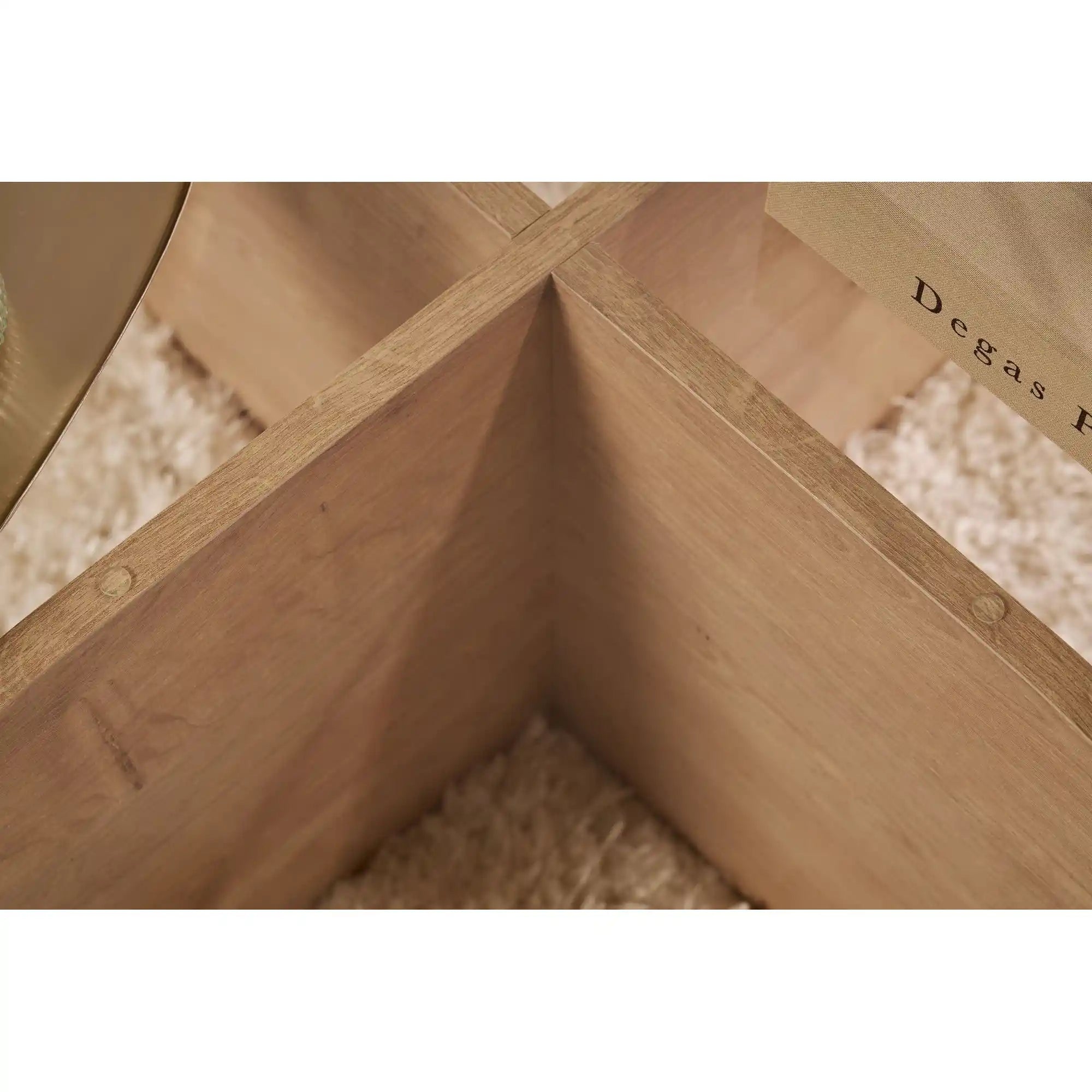 Masuta cafea AERIS, stejar, PAL/sticla, 75x75x35 cm