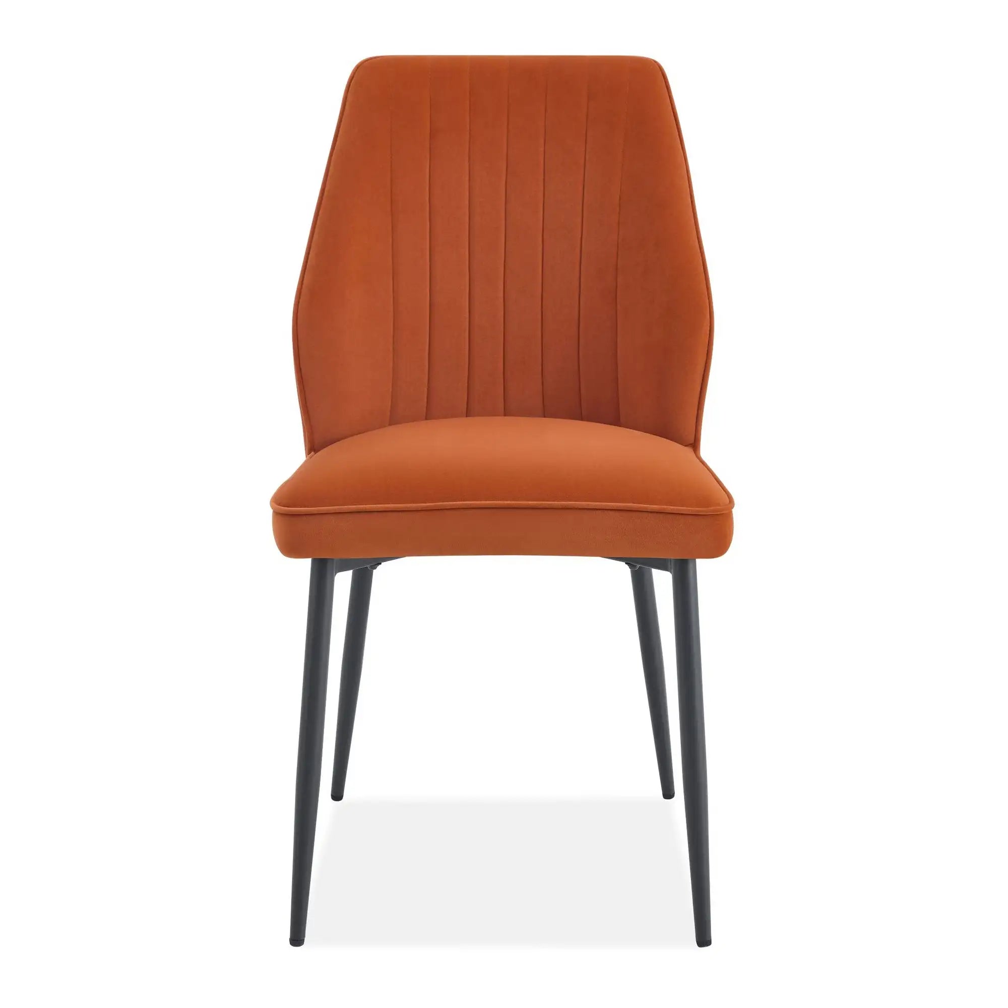 Scaun LEX, caramiziu/negru, stofa catifelata/metal, 47x60x89 cm