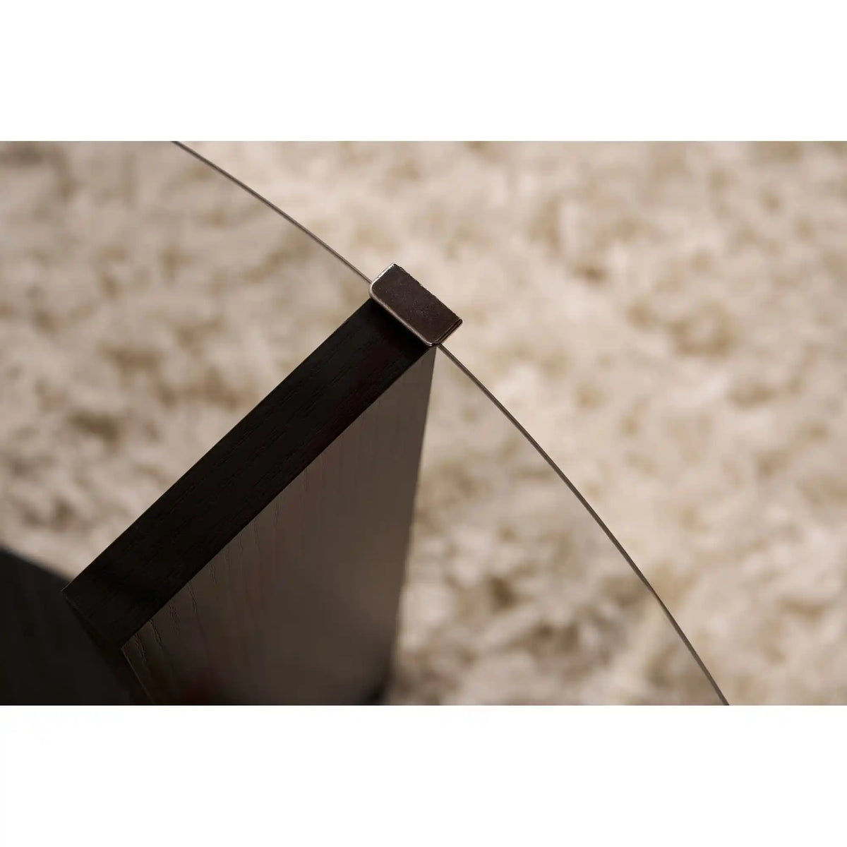 Masuta cafea CLARA, negru/fumuriu, PAL/sticla, 75x75x40 cm