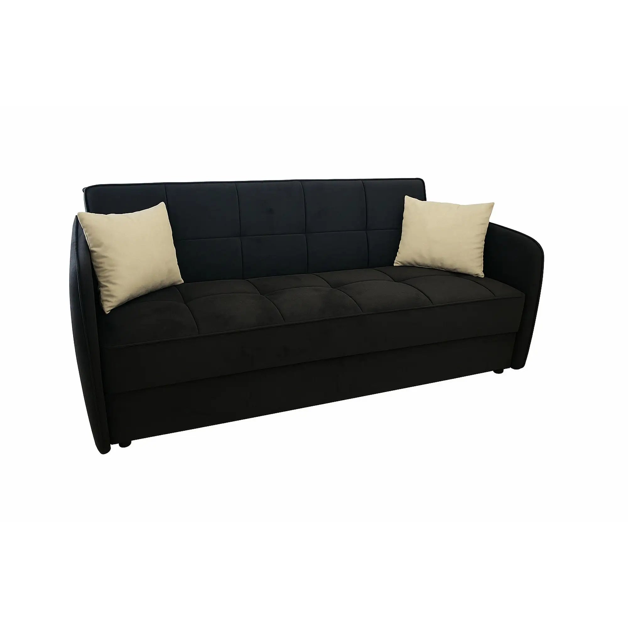 Canapea extensibila MOLINA 160, stofa catifelata gri - Babyface 12, cu lada depozitare, 180x110x90 cm