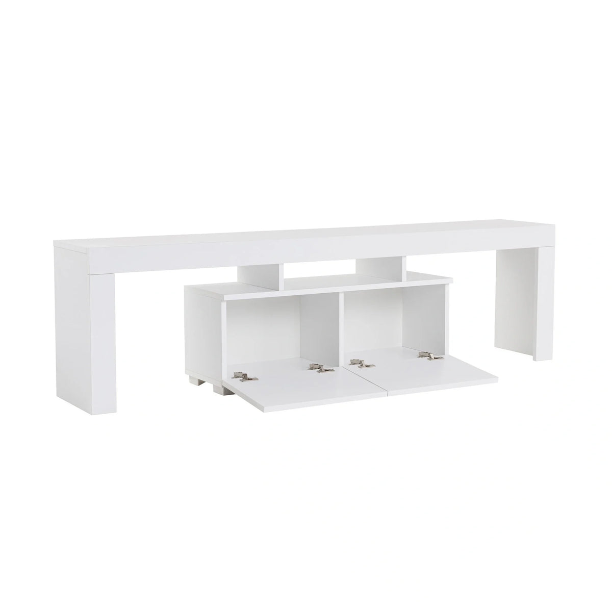 Comoda TV ENCLAVE, alb, PAL, 180x32x50 cm