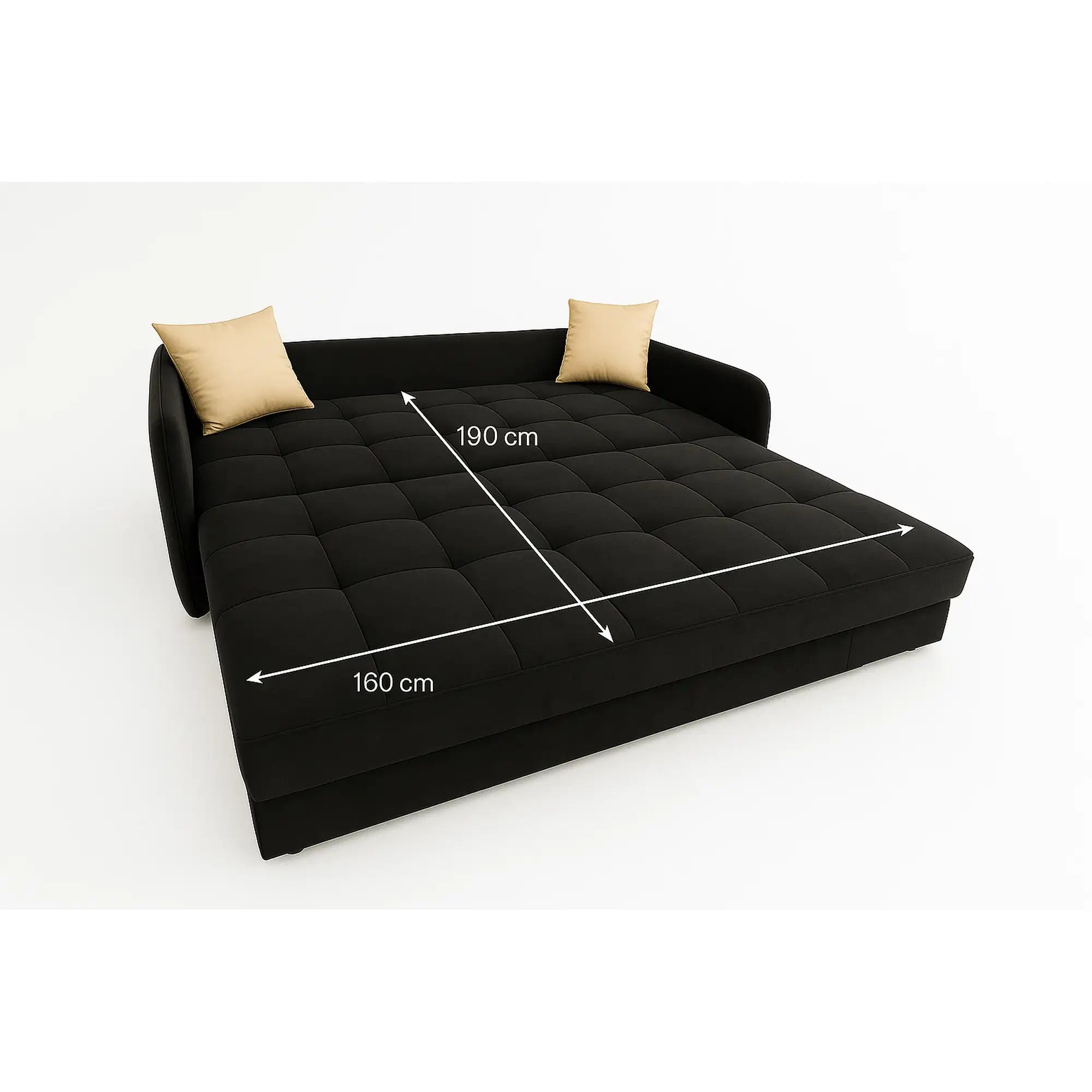 Canapea extensibila MOLINA 160, stofa catifelata gri - Babyface 12, cu lada depozitare, 180x110x90 cm