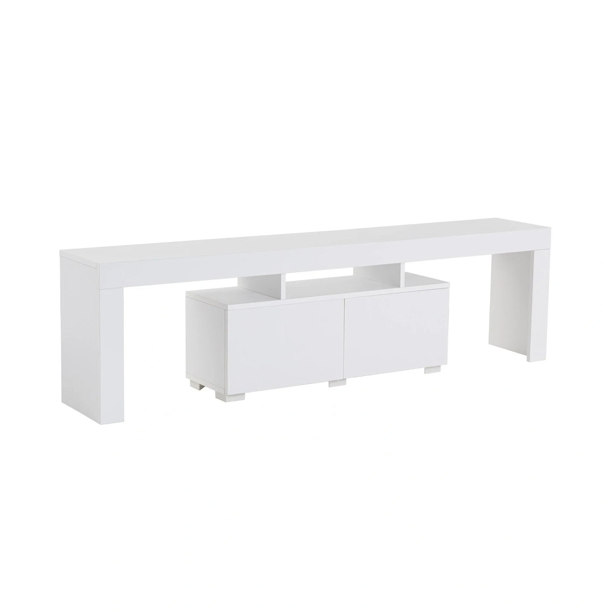 Comoda TV ENCLAVE, alb, PAL, 180x32x50 cm