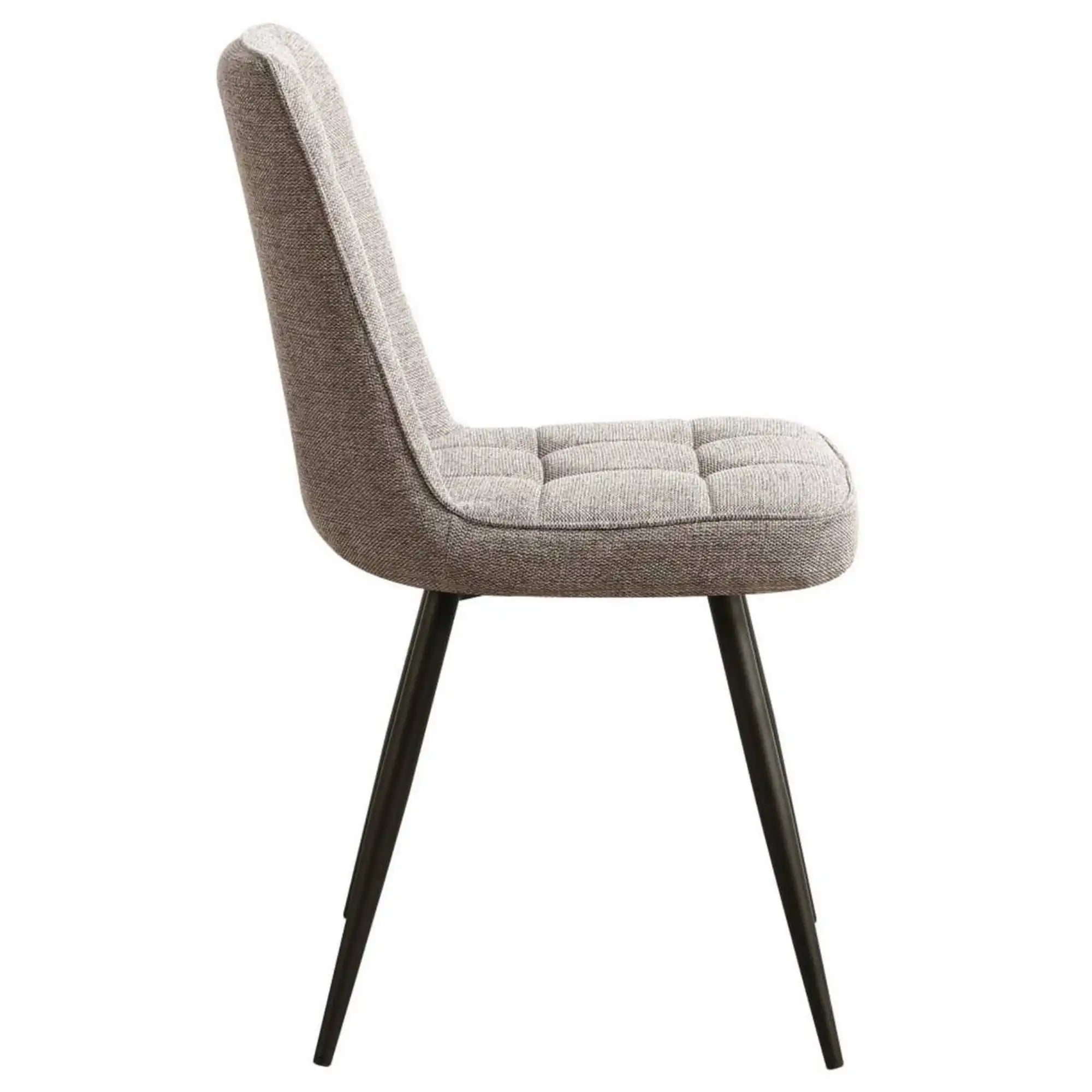 Scaun SUN, bej inchis/negru, stofa clasica/metal, 46x56x86 cm