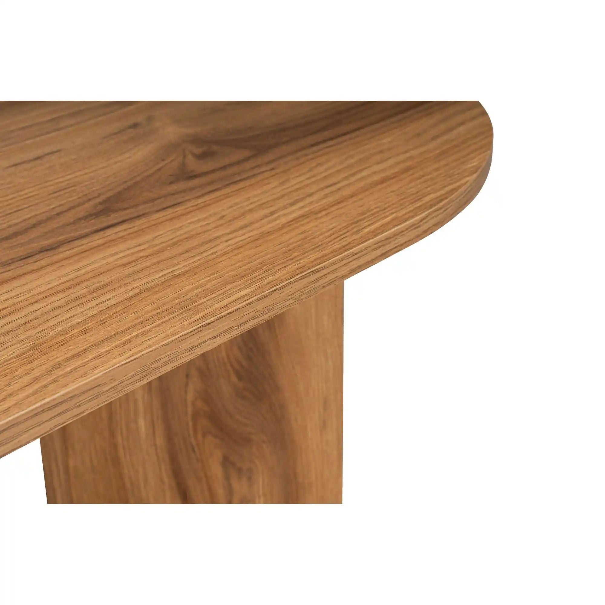 Masuta cafea OVAL, stejar, PAL, 120x40x60 cm