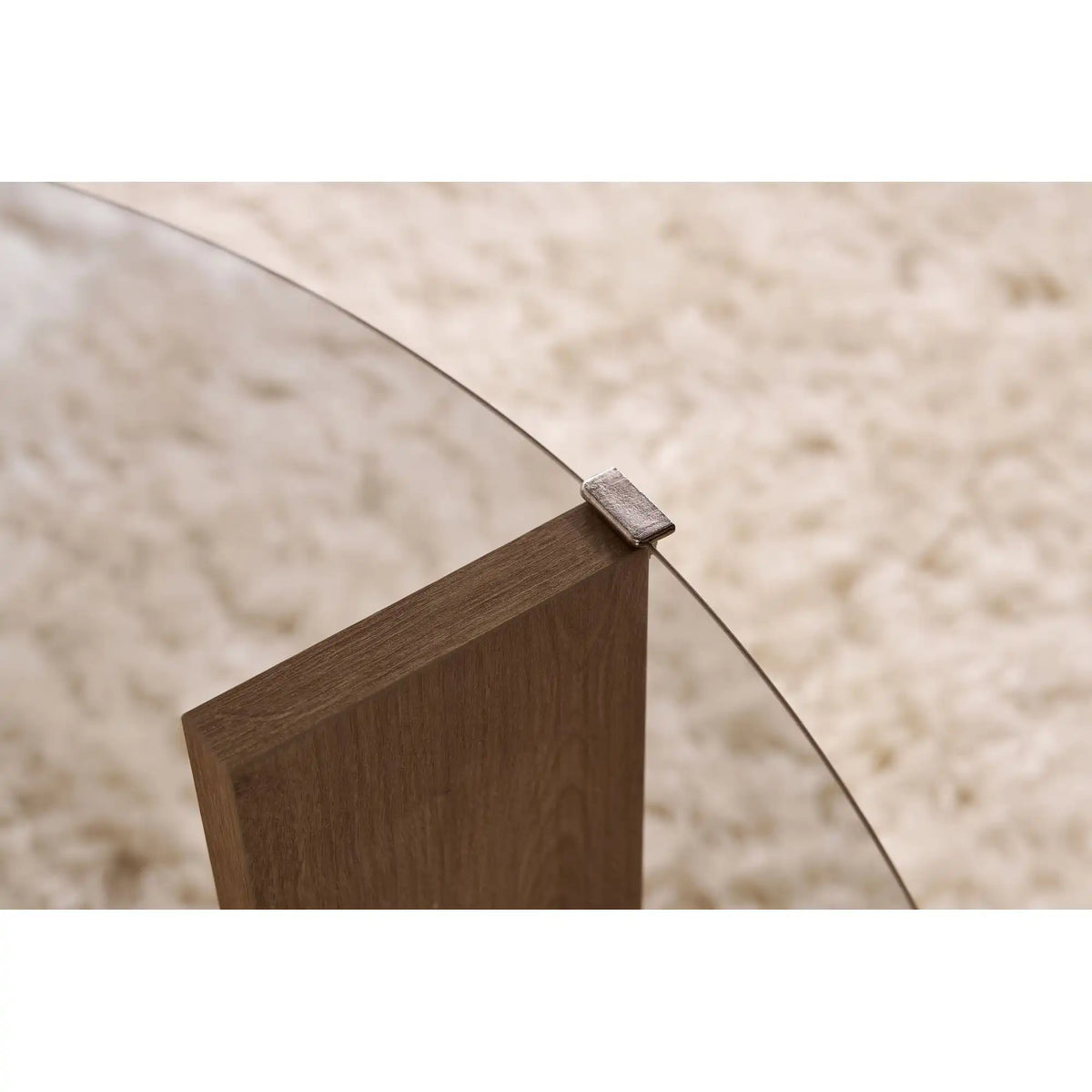 Masuta cafea CLARA, stejar safir/fumuriu, PAL/sticla, 75x75x40 cm