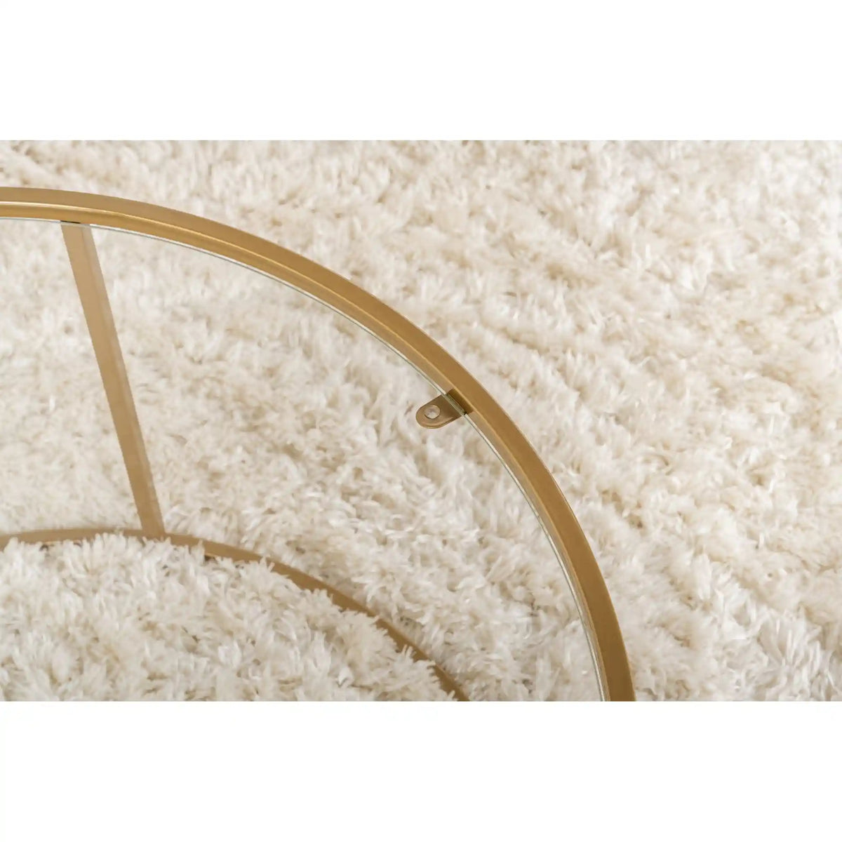 Masuta cafea AURUM, auriu, sticla/metal, 80x80x43 cm