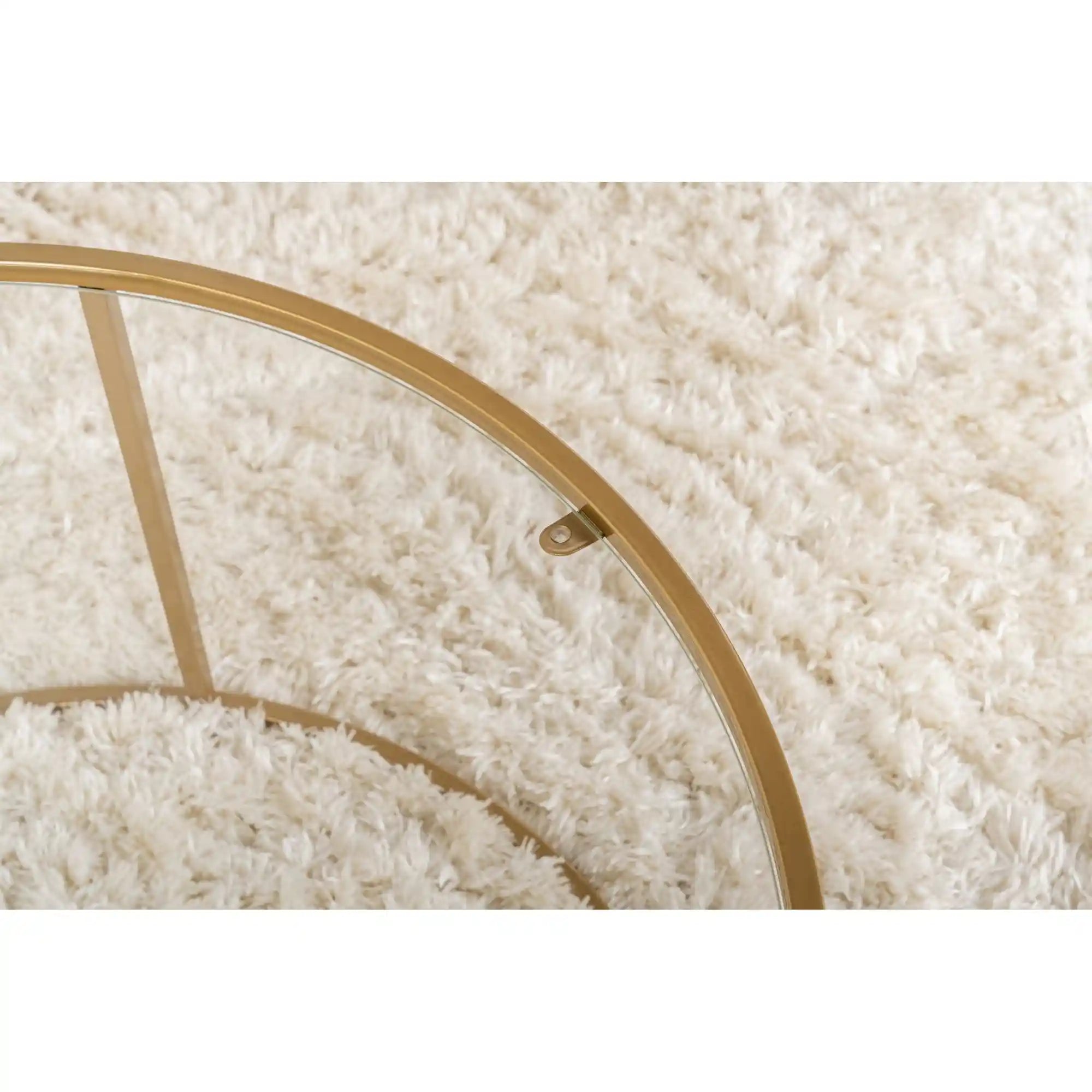 Masuta cafea AURUM, auriu, sticla/metal, 80x80x43 cm