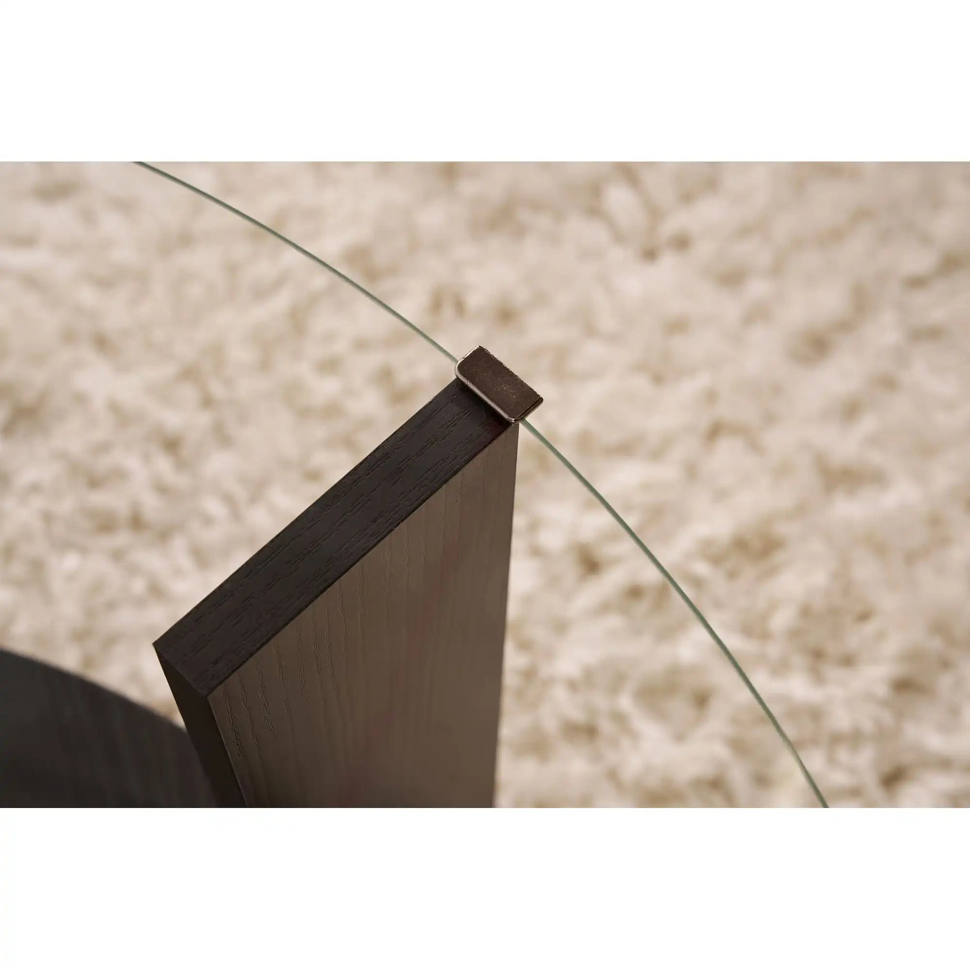 Masuta cafea CLARA, negru, PAL/sticla, 75x75x40 cm