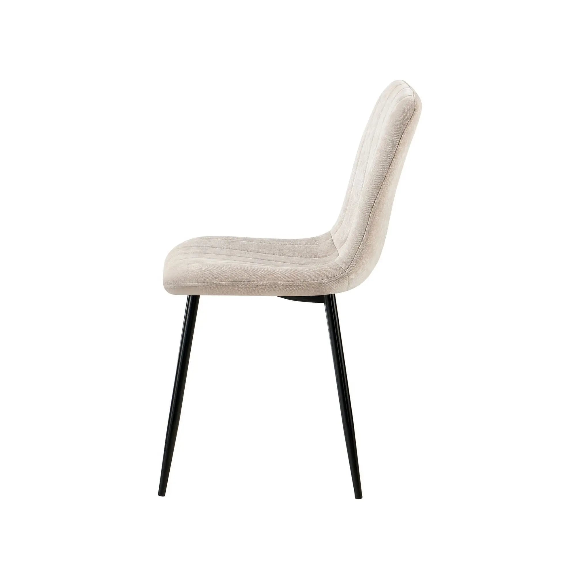 Scaun JET, bej/negru, stofa clasica/metal, 44x54x88 cm
