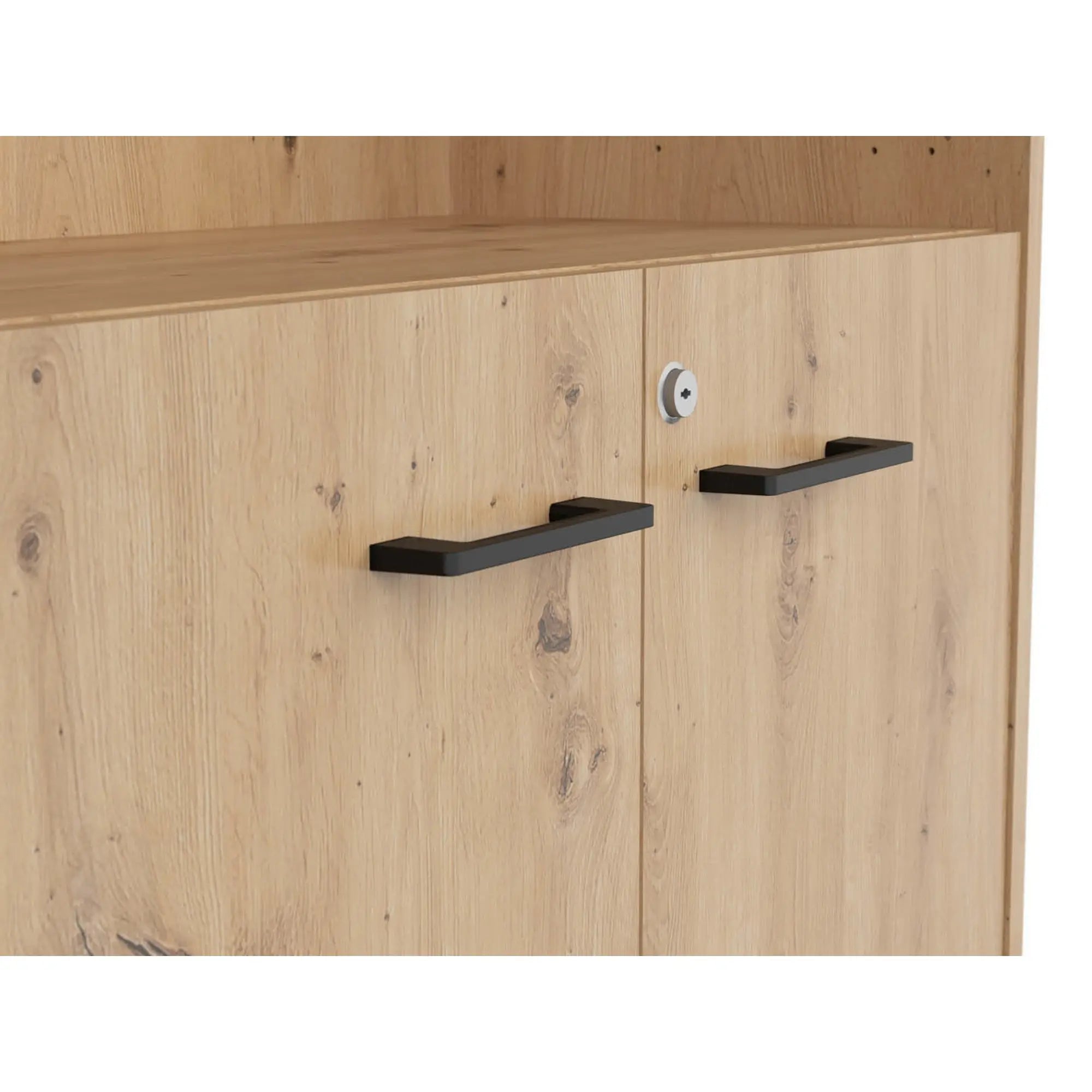 Biblioteca SPACE OFFICE, stejar artisan, PAL laminat, 80x37x203 cm