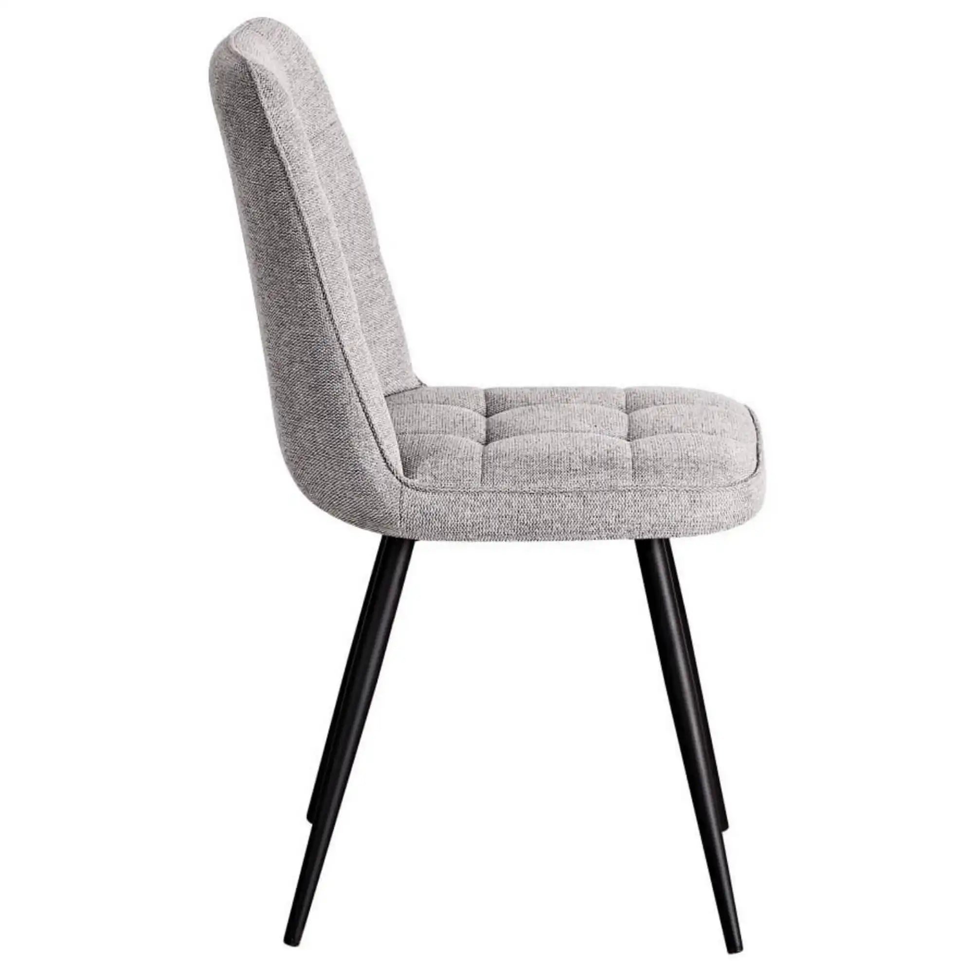 Scaun SUN, gri deschis/negru, stofa clasica/metal, 46x56x86 cm