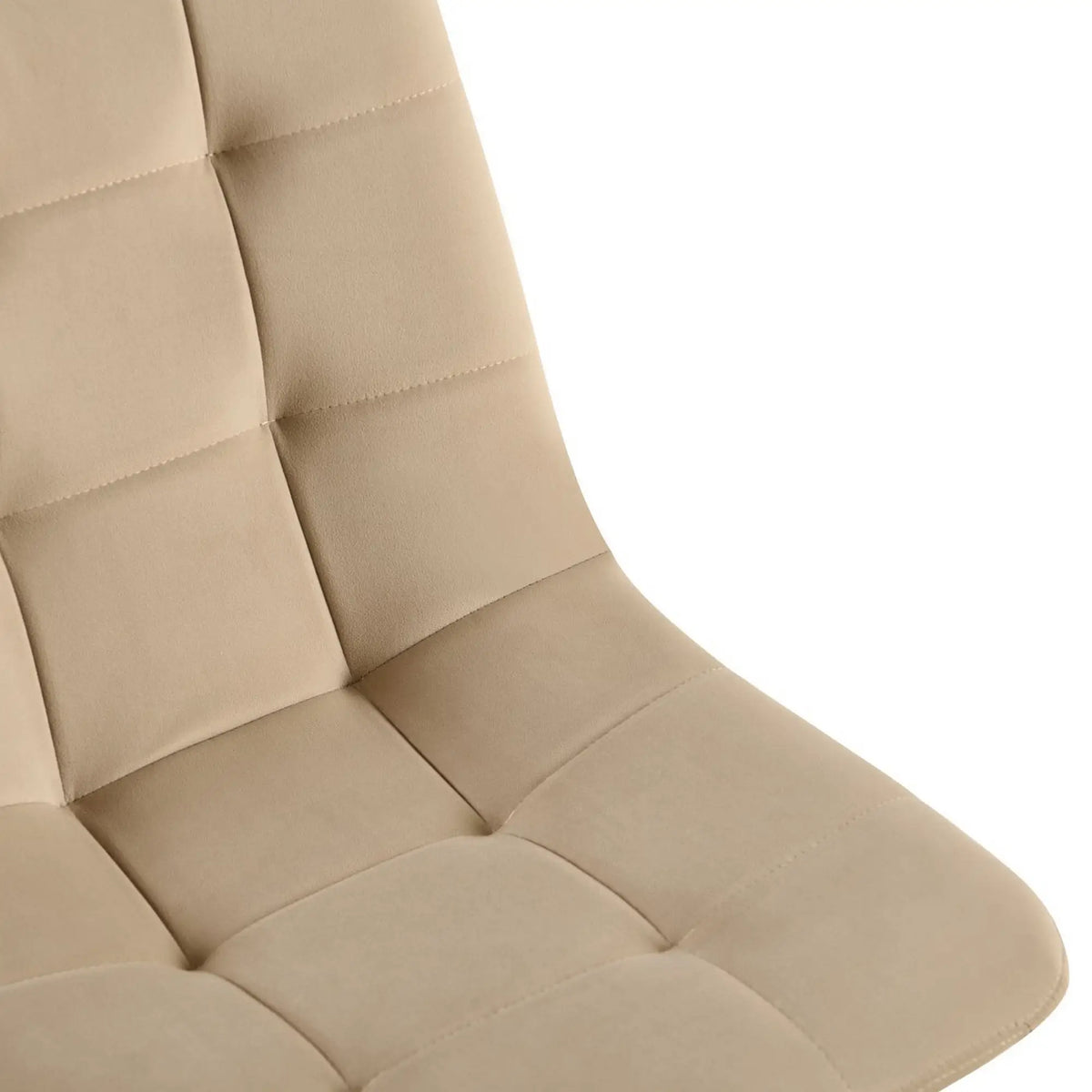 Scaun TED, bej/gri, stofa catifelata/metal, 46x54x88 cm