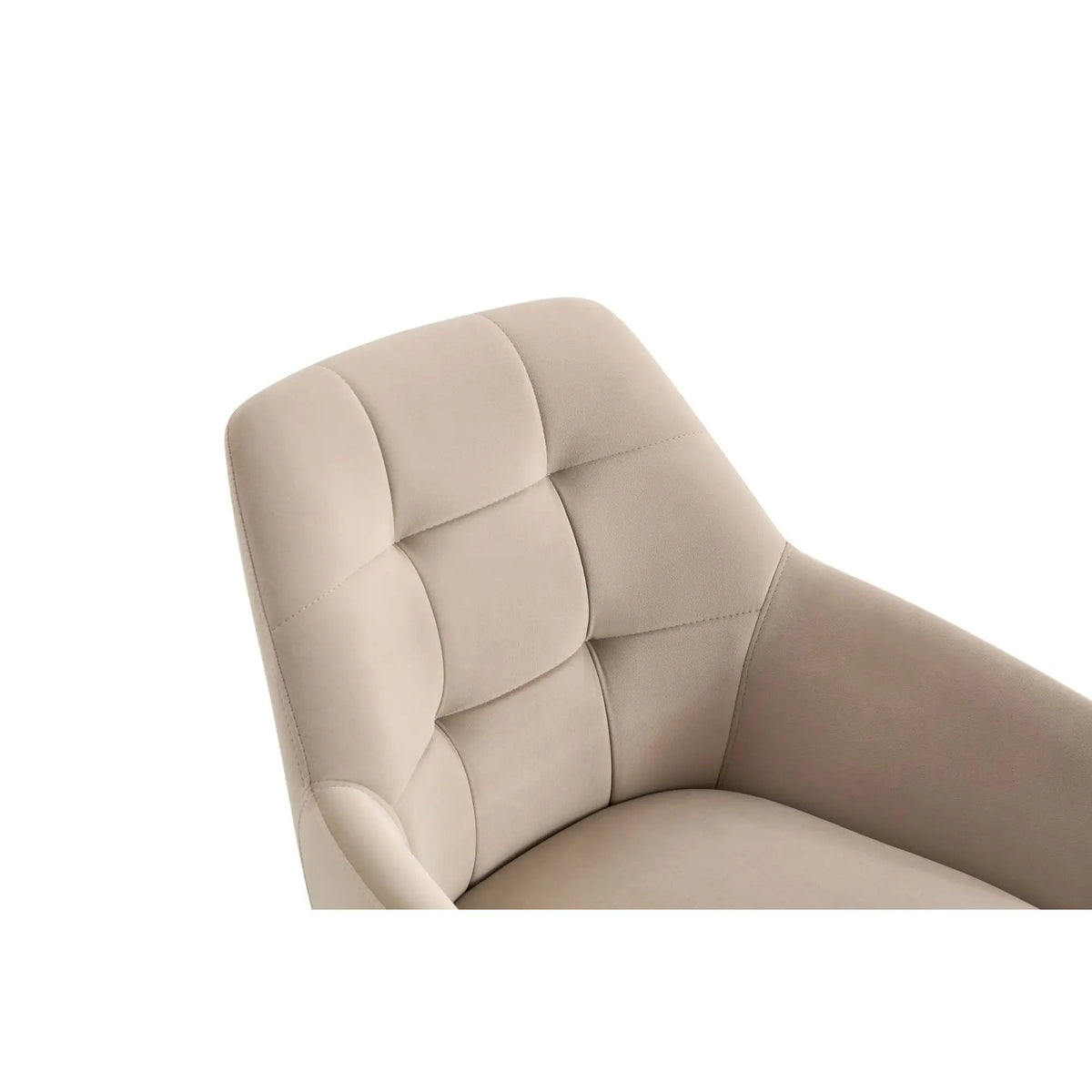 Scaun UGO NEW, bej/negru, stofa catifelata/metal, 58x62x85 cm