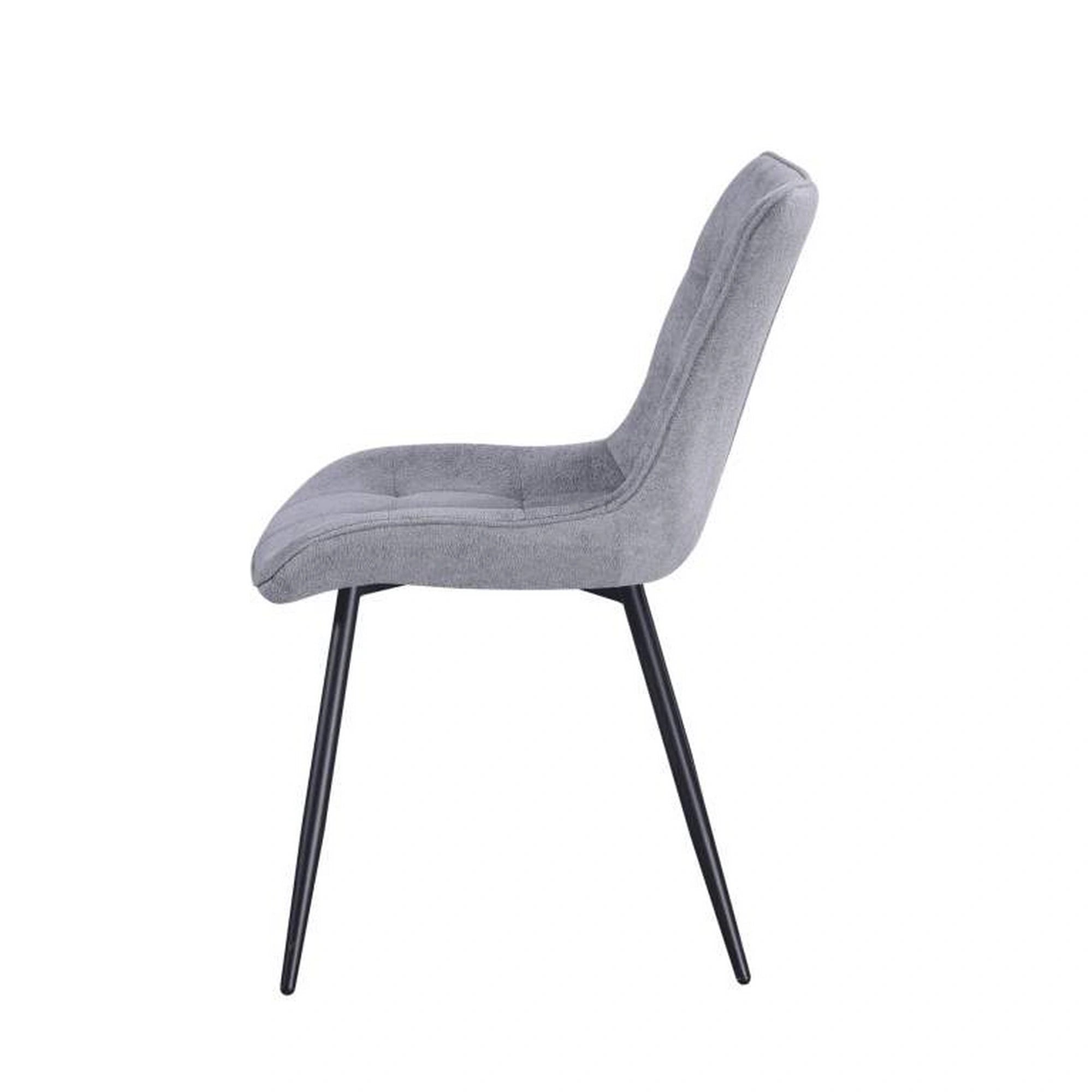 Scaun EVO, gri deschis/negru, stofa clasica/metal, 51x63x86 cm
