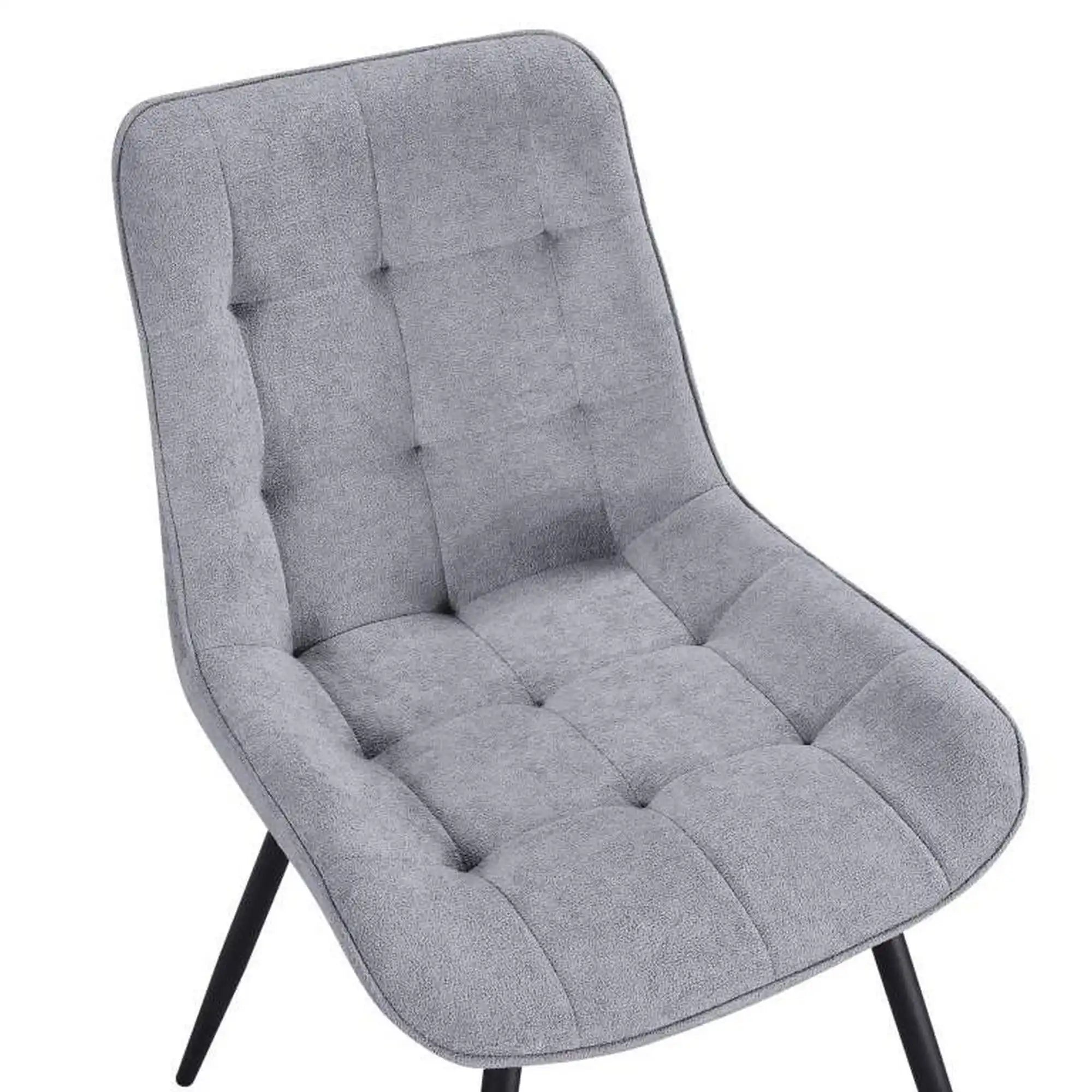 Scaun EVO, gri deschis/negru, stofa clasica/metal, 51x63x86 cm