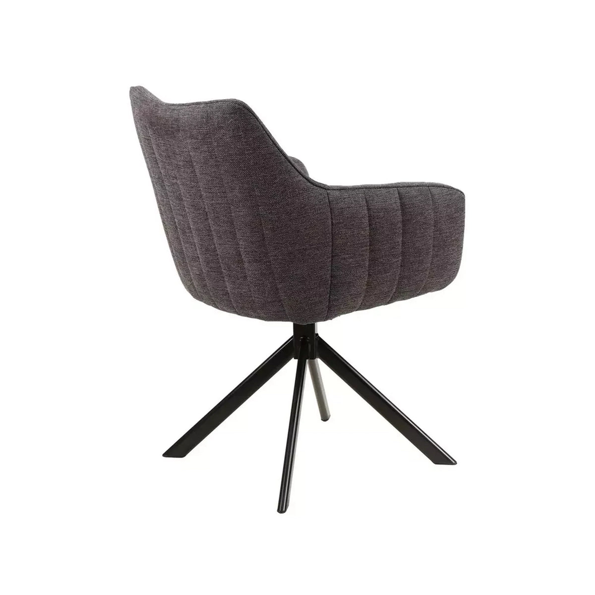 Scaun rotativ AZALIA, gri inchis/negru, stofa/metal, 61x44x86 cm