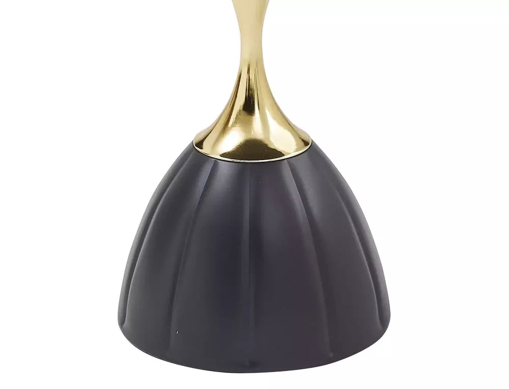 Masuta cafea PIANA, negru/auriu, metal, 38x50 cm