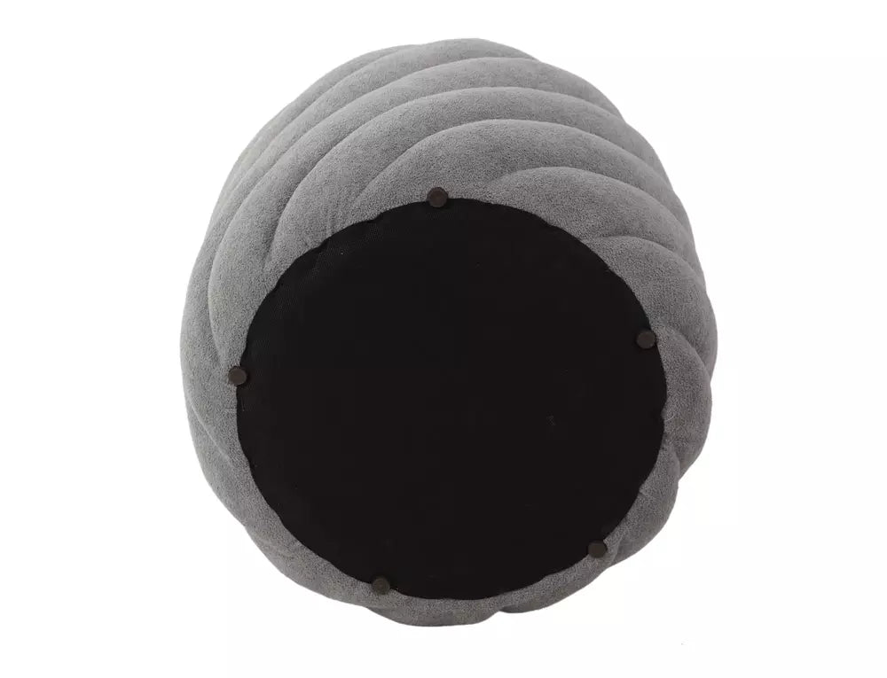 Taburet PELARO, gri, stofa clasica, 42x42x41 cm