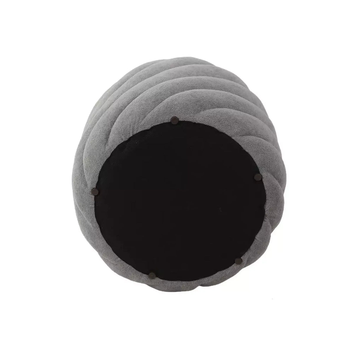 Taburet PELARO, gri, stofa clasica, 42x42x41 cm