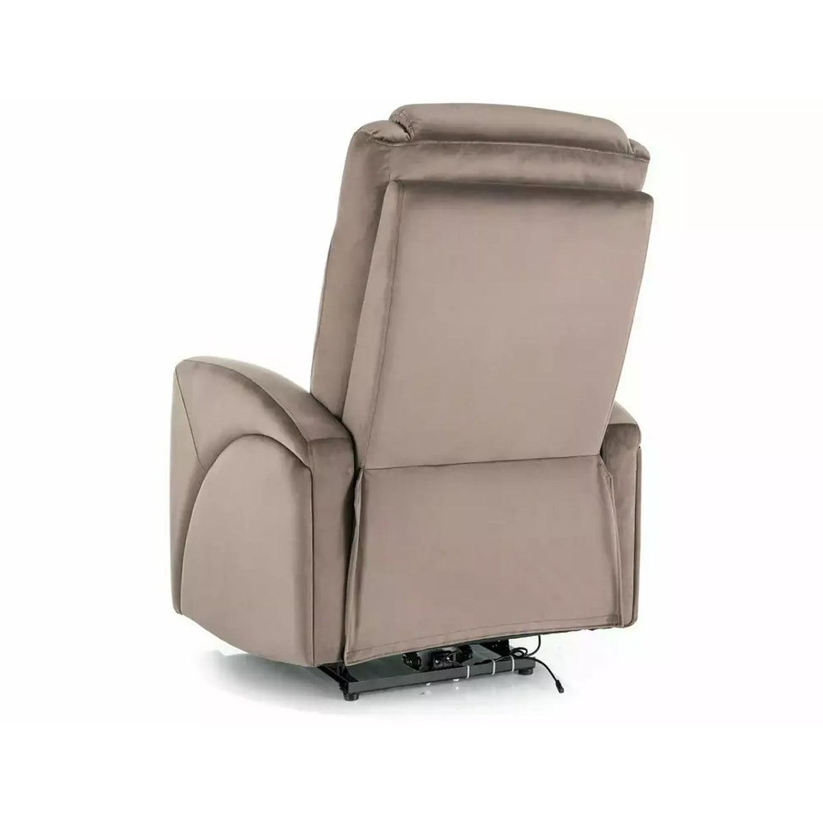 Fotoliu recliner KRONOS, stofa catifelata cappuccino - Bluvel 38, 79x94/160x107 cm