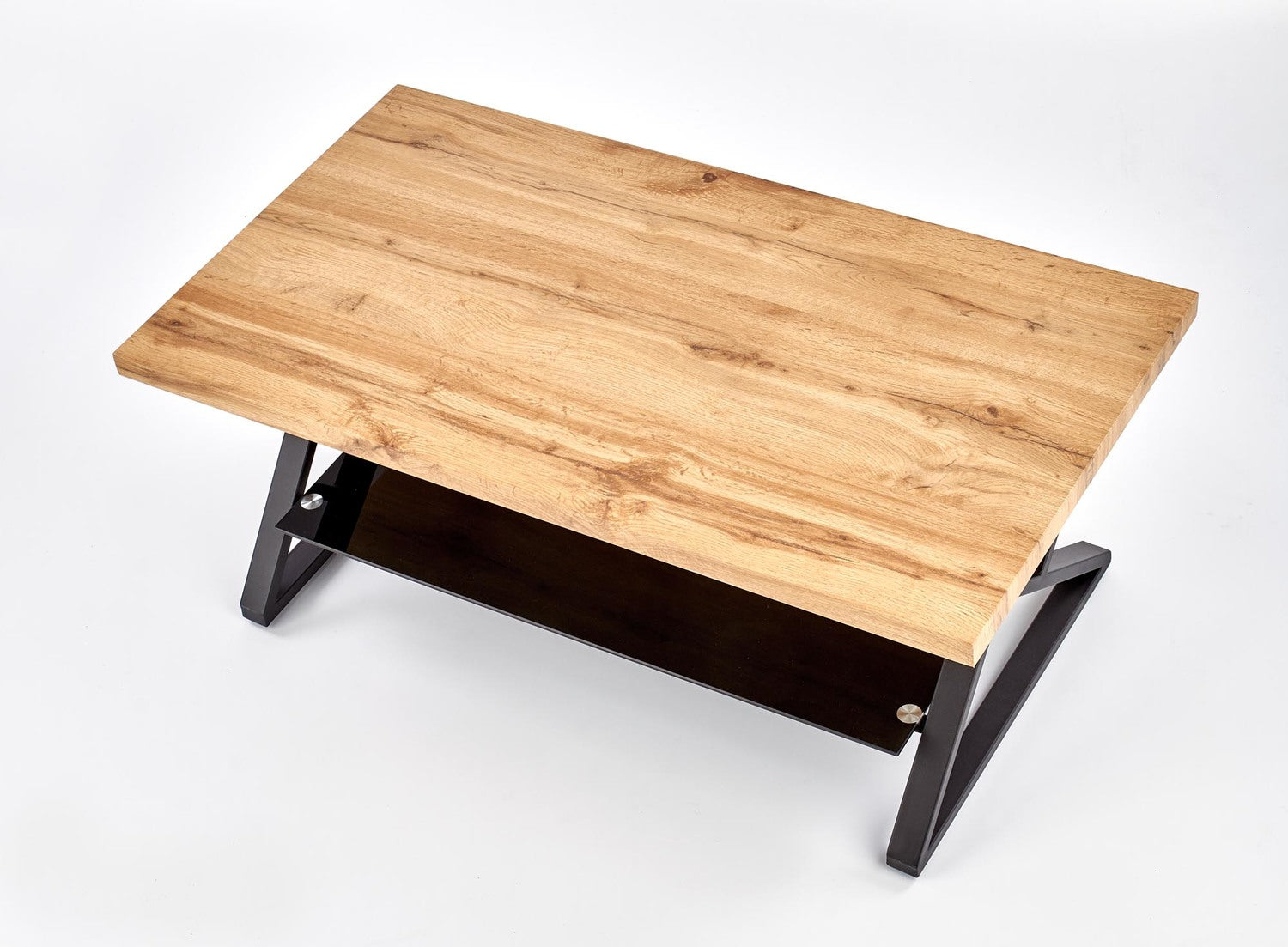 Masuta cafea XENA, negru/stejar natural, 110x60x45 cm