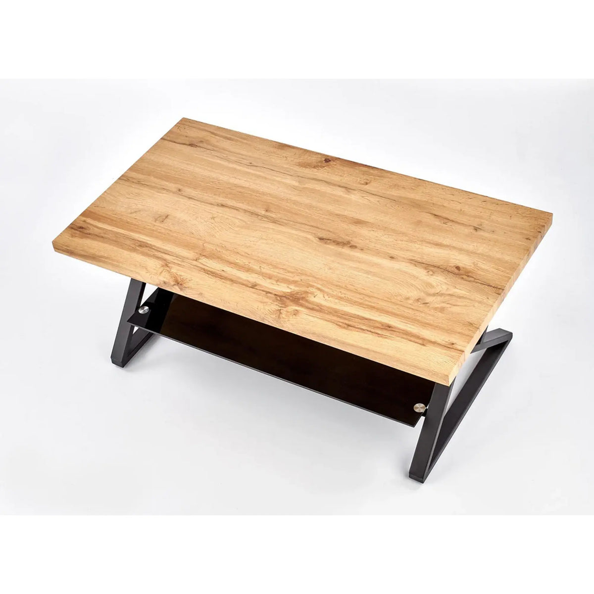 Masuta cafea XENA, negru/stejar natural, 110x60x45 cm