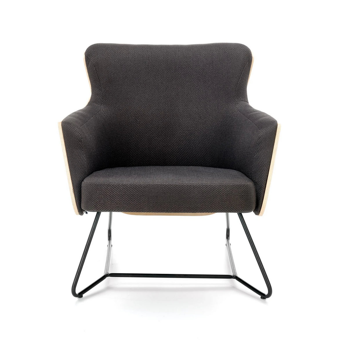 Fotoliu CHILLOUT, gri inchis, stofa, 74x67x79 cm
